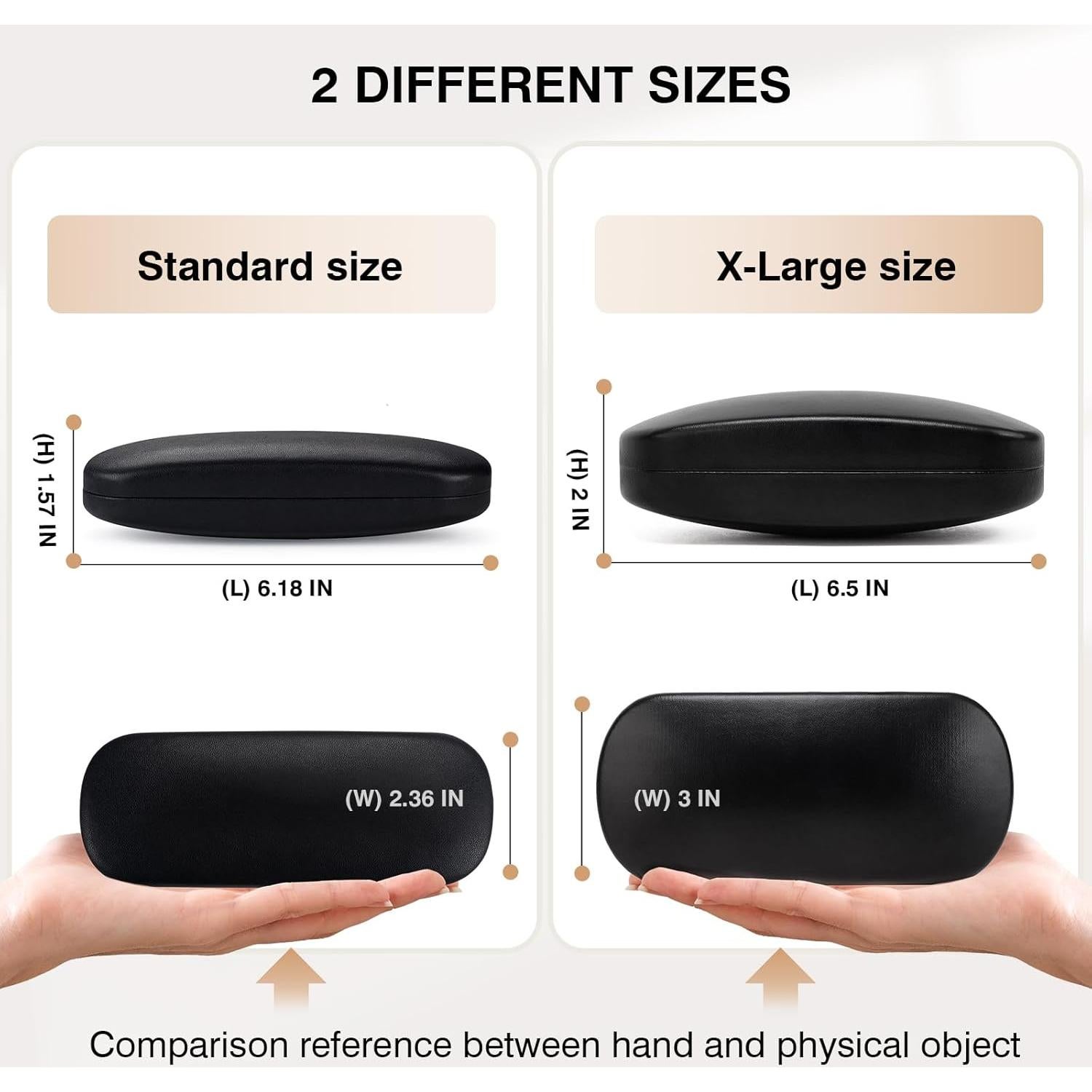 Estuche Duro para Gafas Marvolia PU - Compacto y Resistente