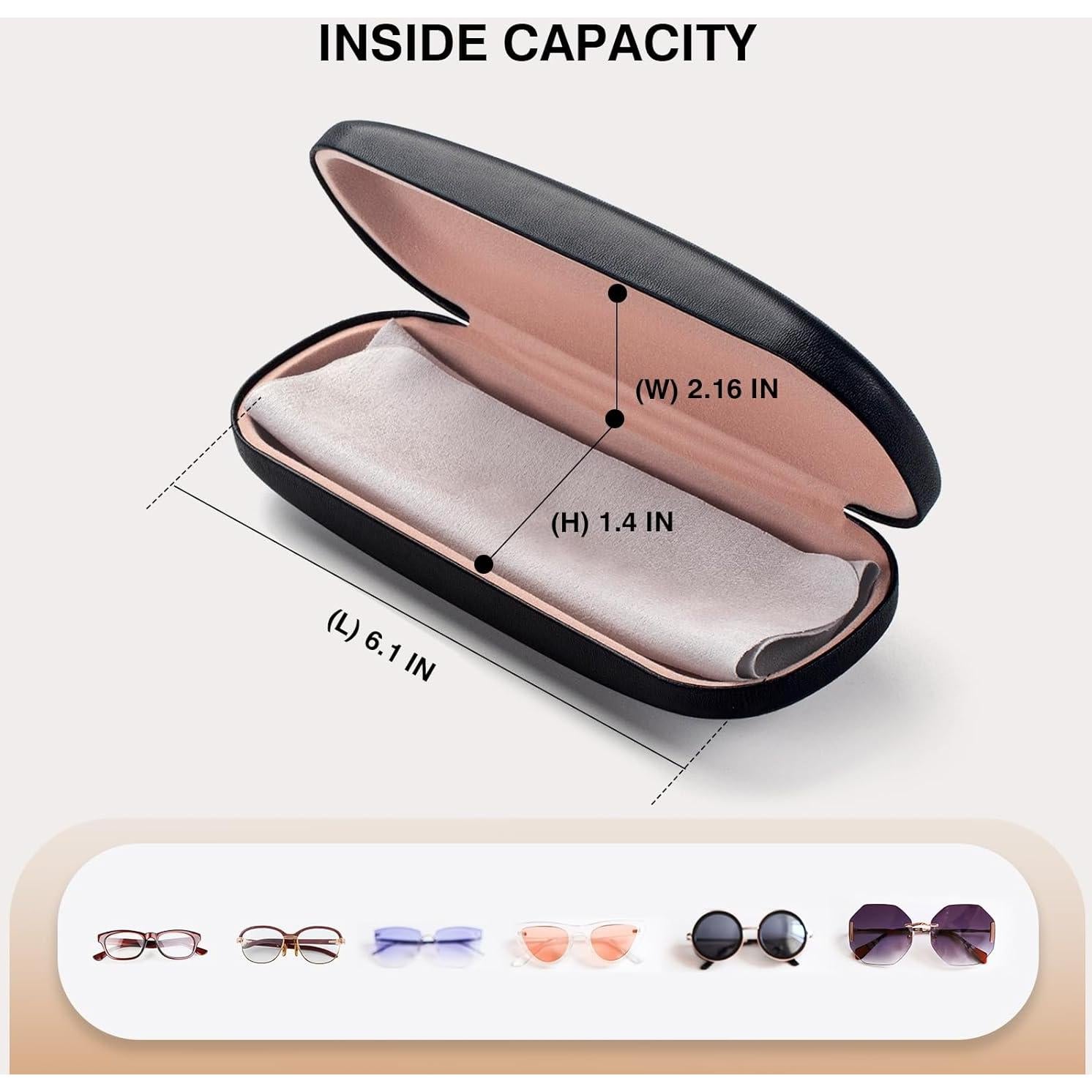 Estuche Duro para Gafas Marvolia PU - Compacto y Resistente