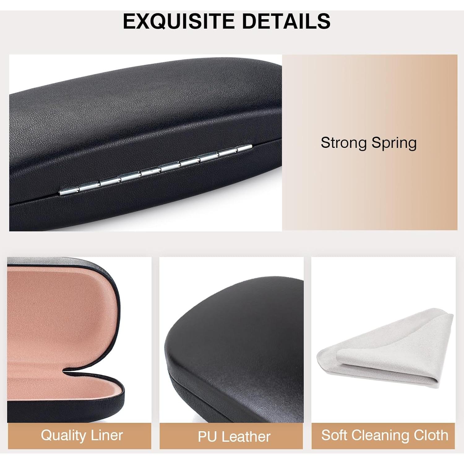 Estuche Duro para Gafas Marvolia PU - Compacto y Resistente