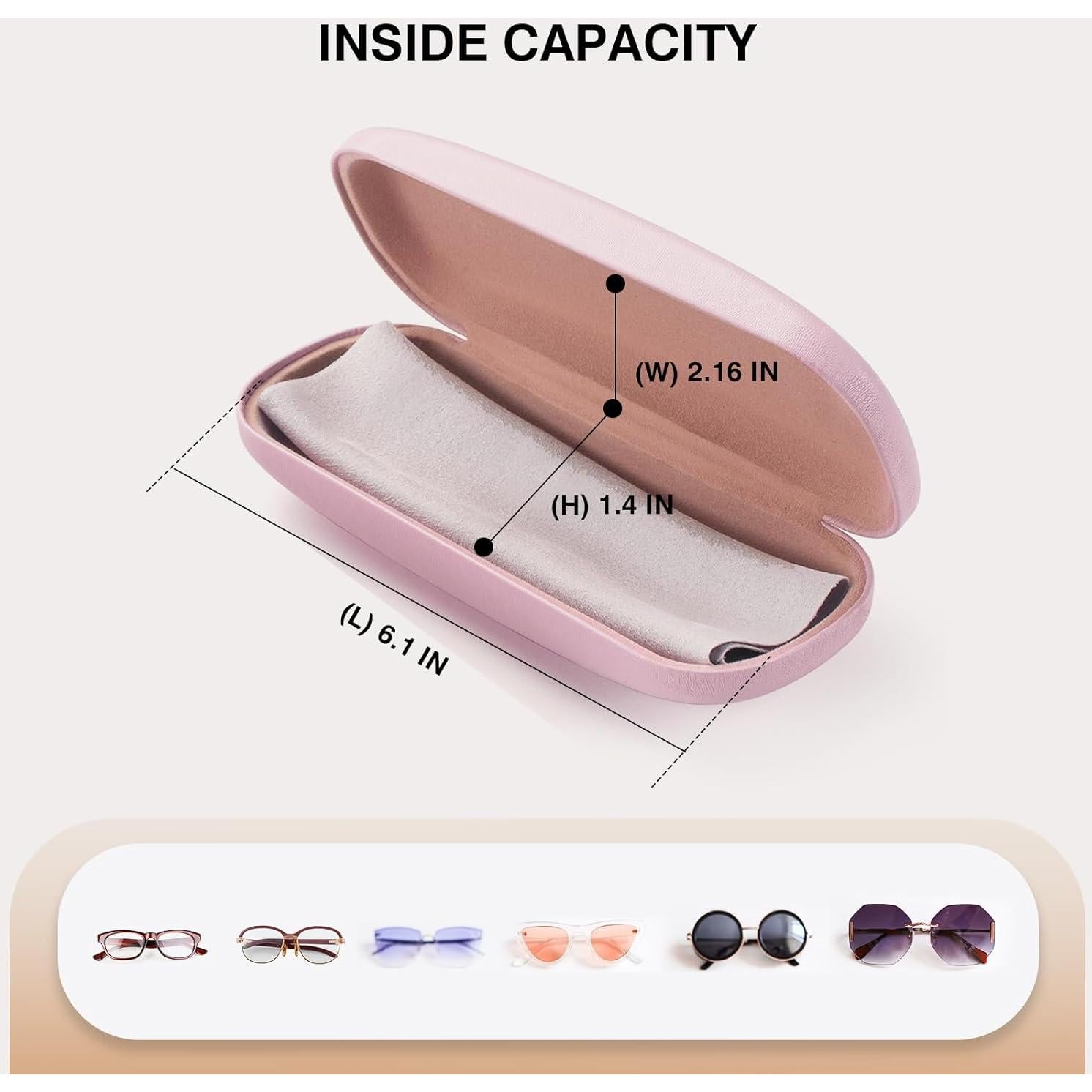 Estuche para Gafas Marvolia Duro PU Rosa 16,5x7,6x5cm