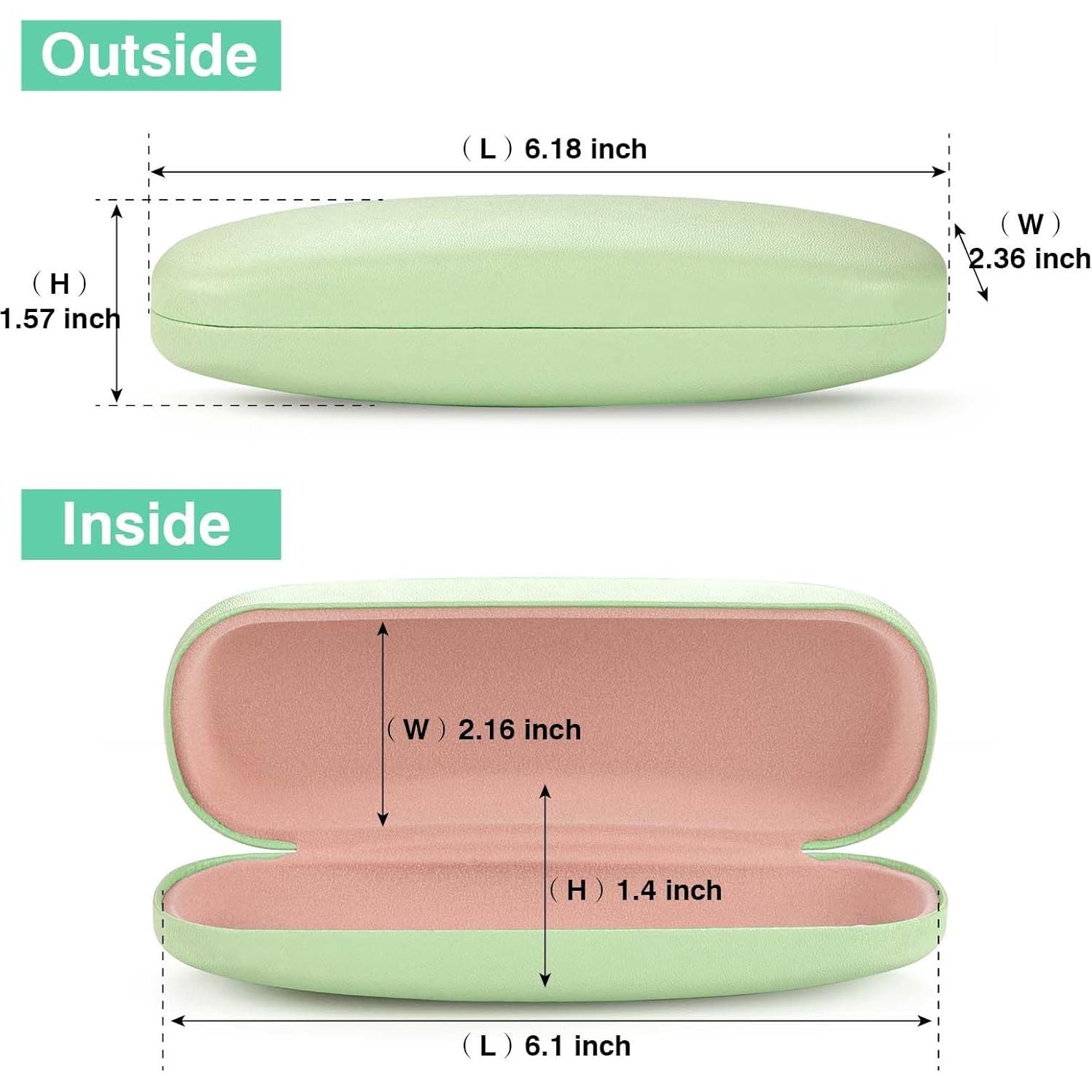 Estuche rígido para gafas Marvolia - Cuero PU compacto
