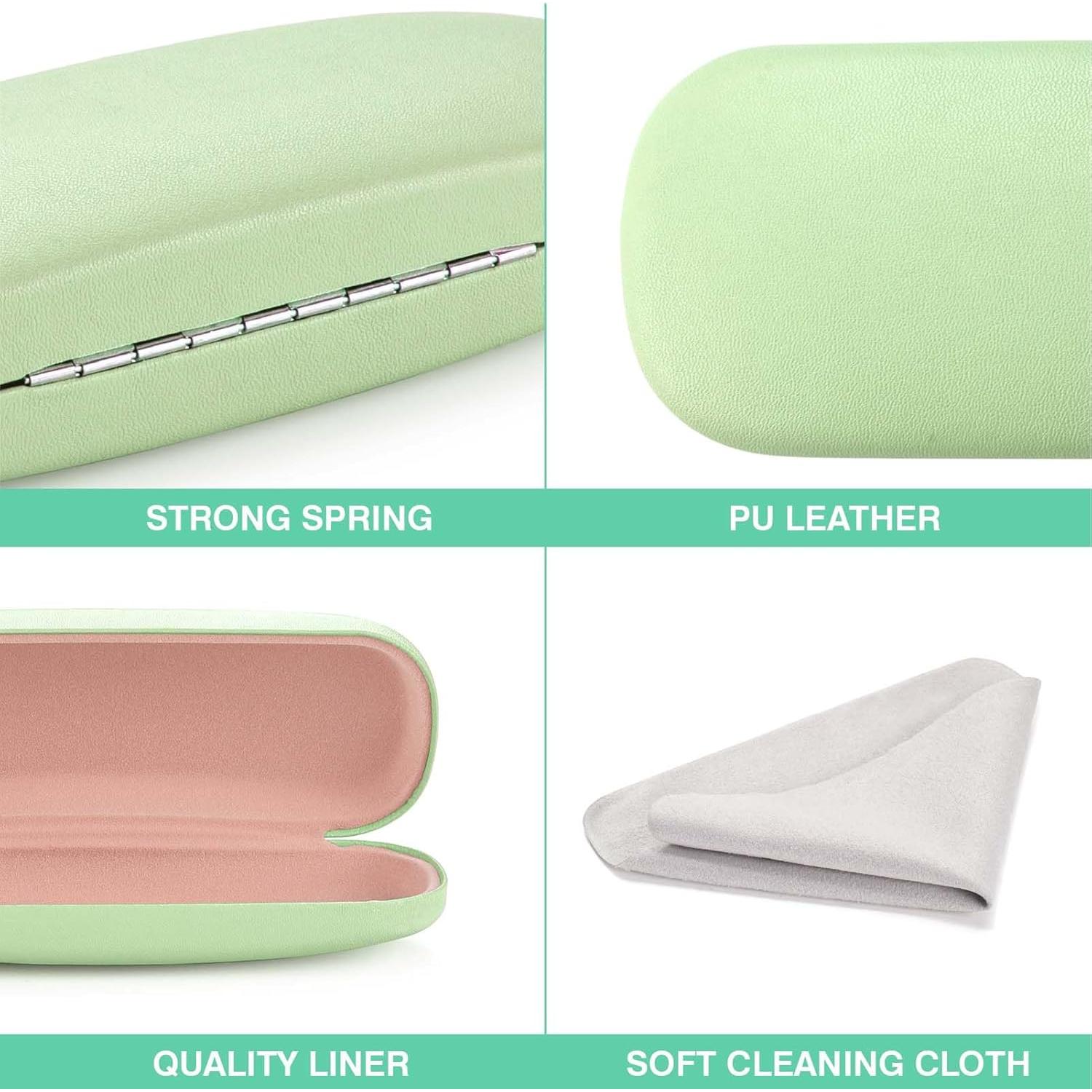 Estuche rígido para gafas Marvolia - Cuero PU compacto