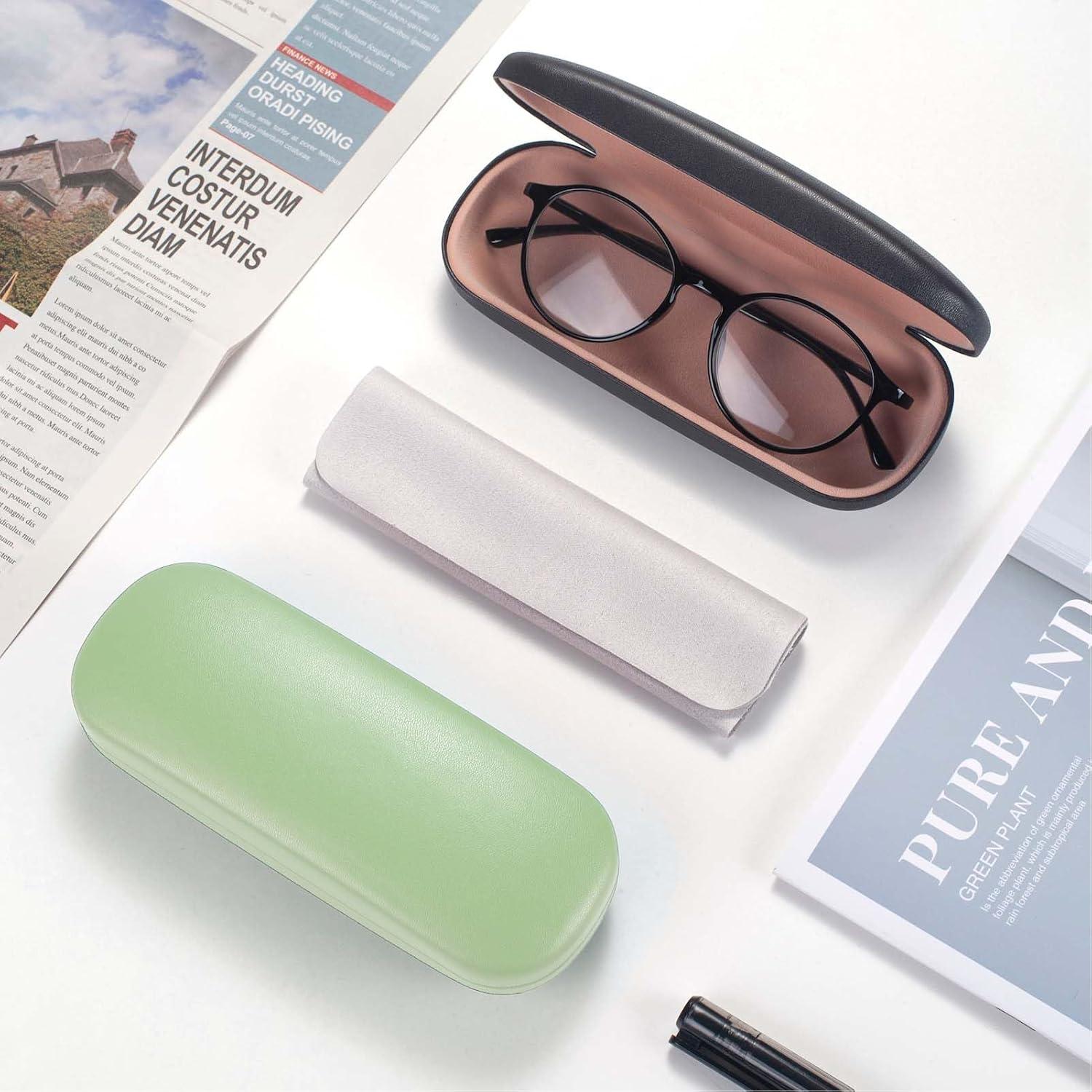 Estuche rígido para gafas Marvolia - Cuero PU compacto