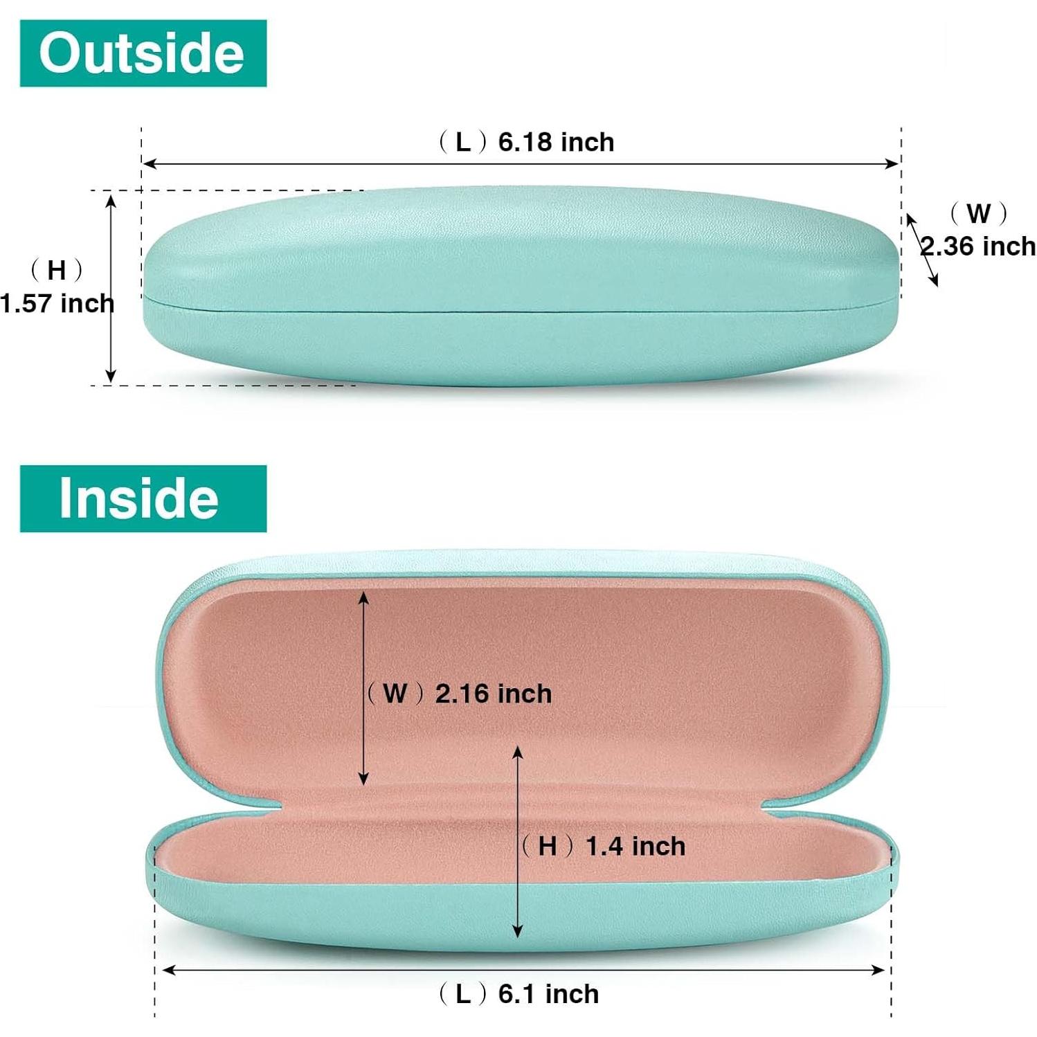 Estuche rígido para gafas Marvolia - Cuero PU compacto