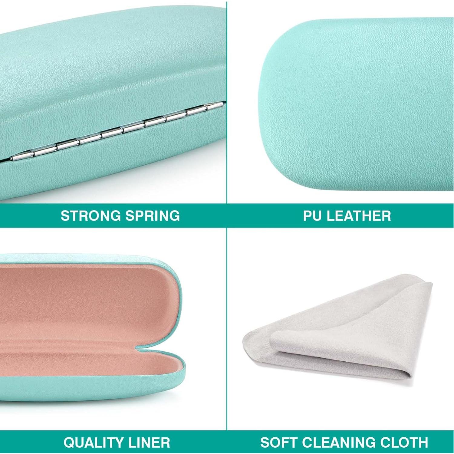 Estuche rígido para gafas Marvolia - Cuero PU compacto