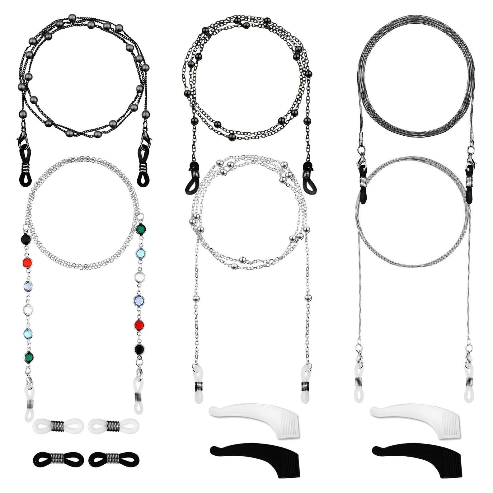 Cadena de Gafas Frienda 6 Piezas con Perlas para Mujeres