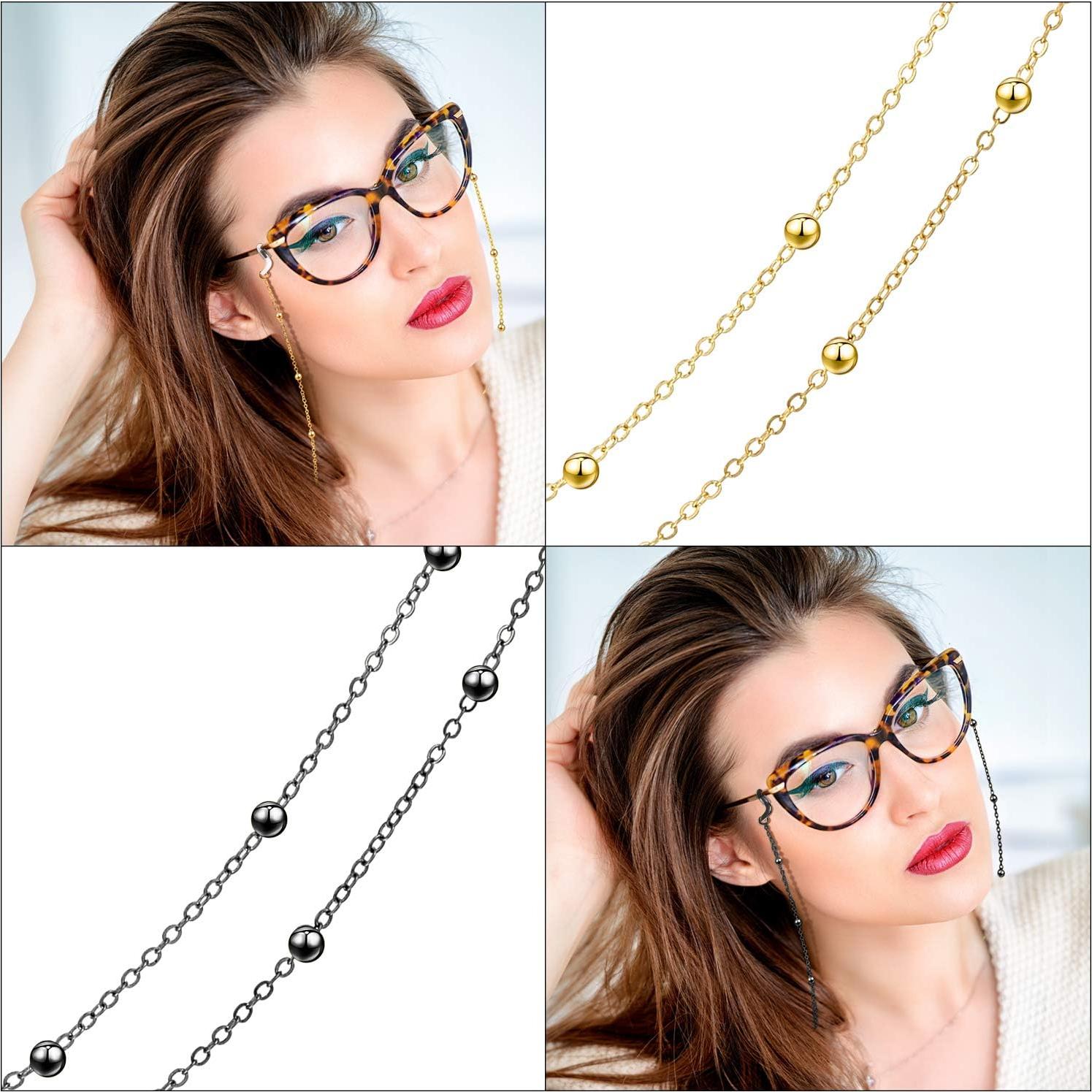 Cadena de Gafas Frienda 6 Piezas con Perlas para Mujeres