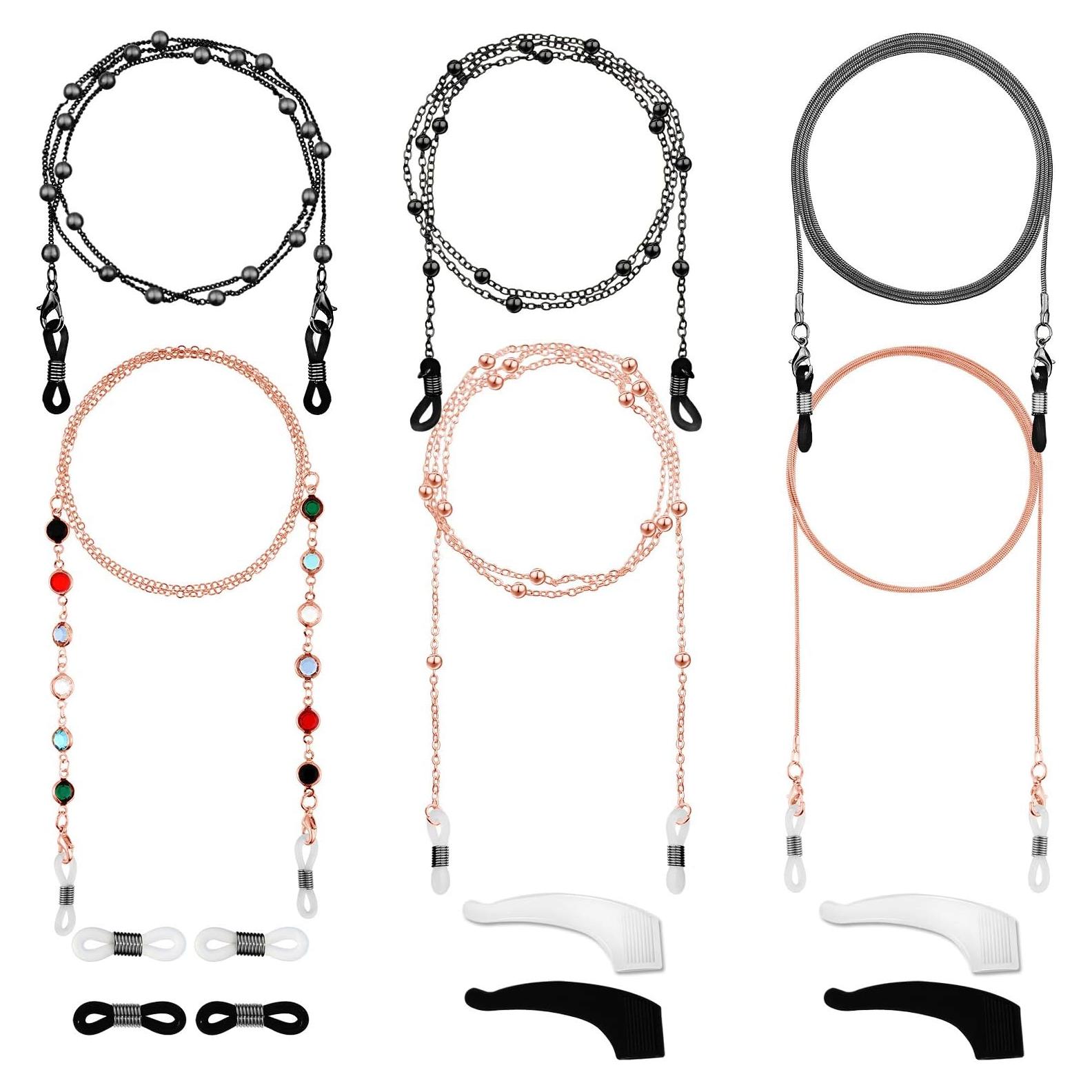 Cadena de Gafas Frienda 6 Piezas con Perlas para Mujeres