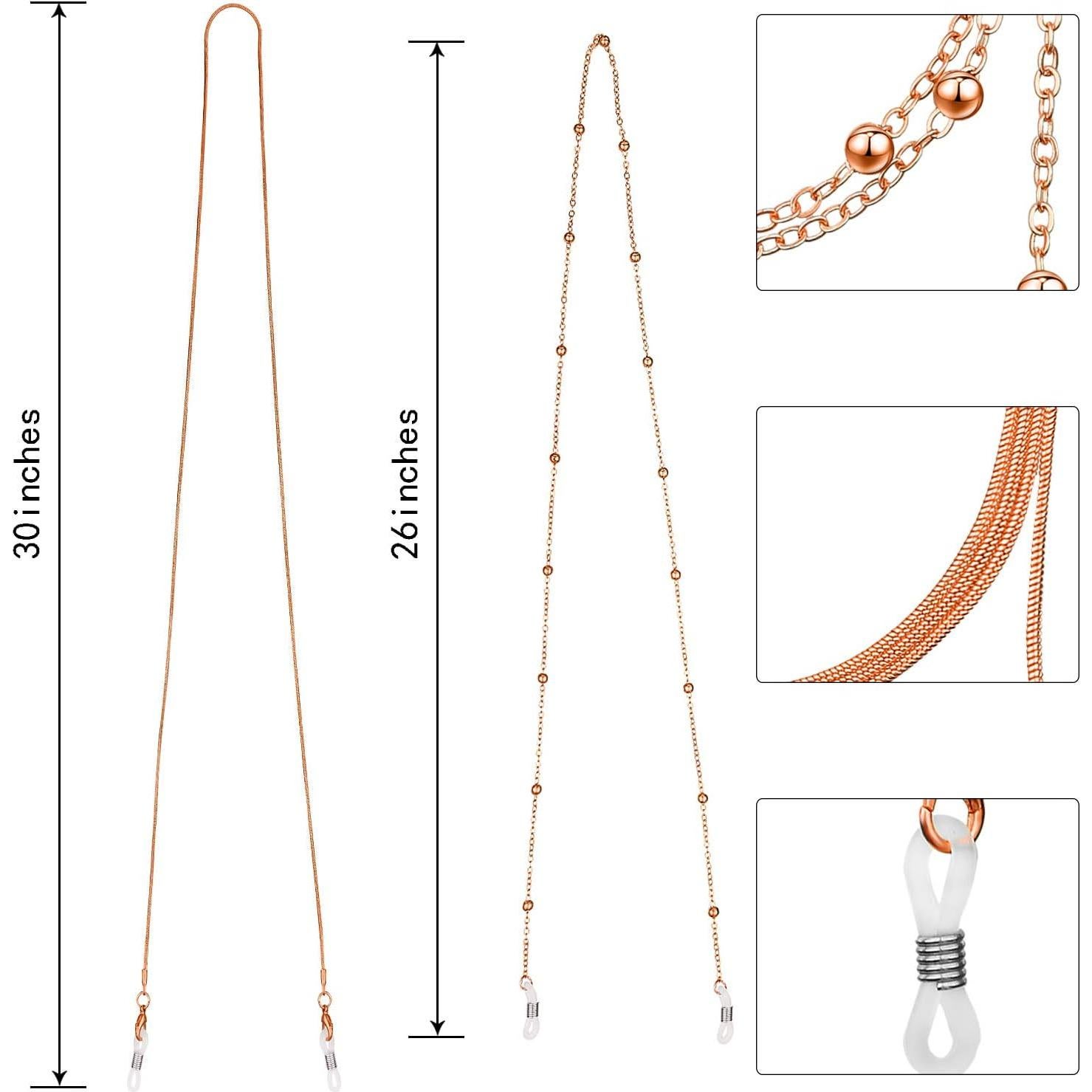 Cadena de Gafas Frienda 6 Piezas con Perlas para Mujeres
