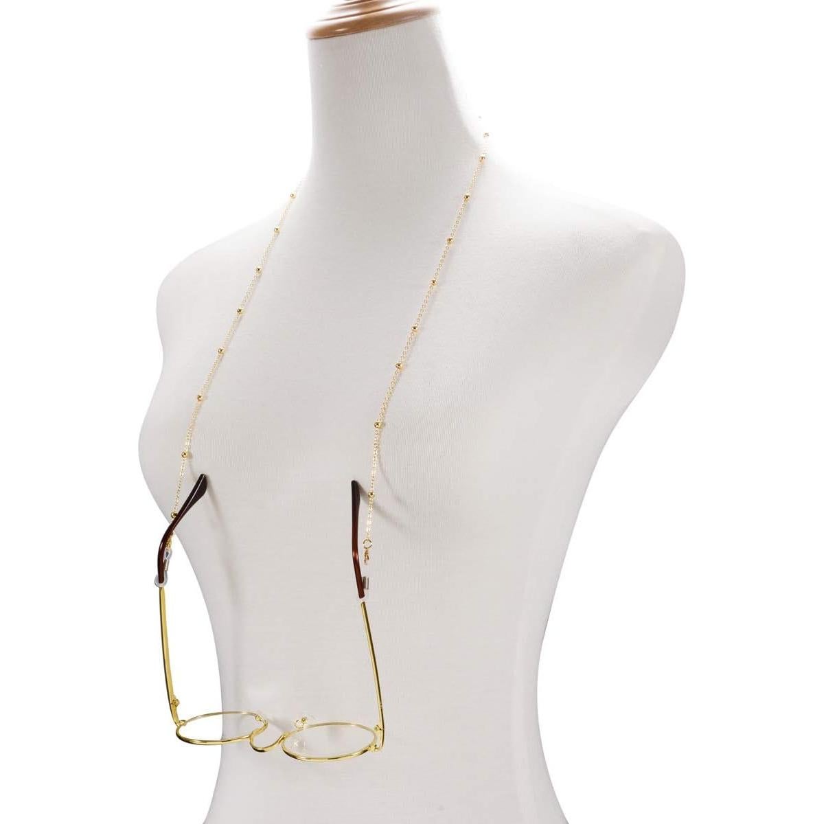 Cadena de Gafas Bead Outman Soporte Lente 70.1 cm Rosa