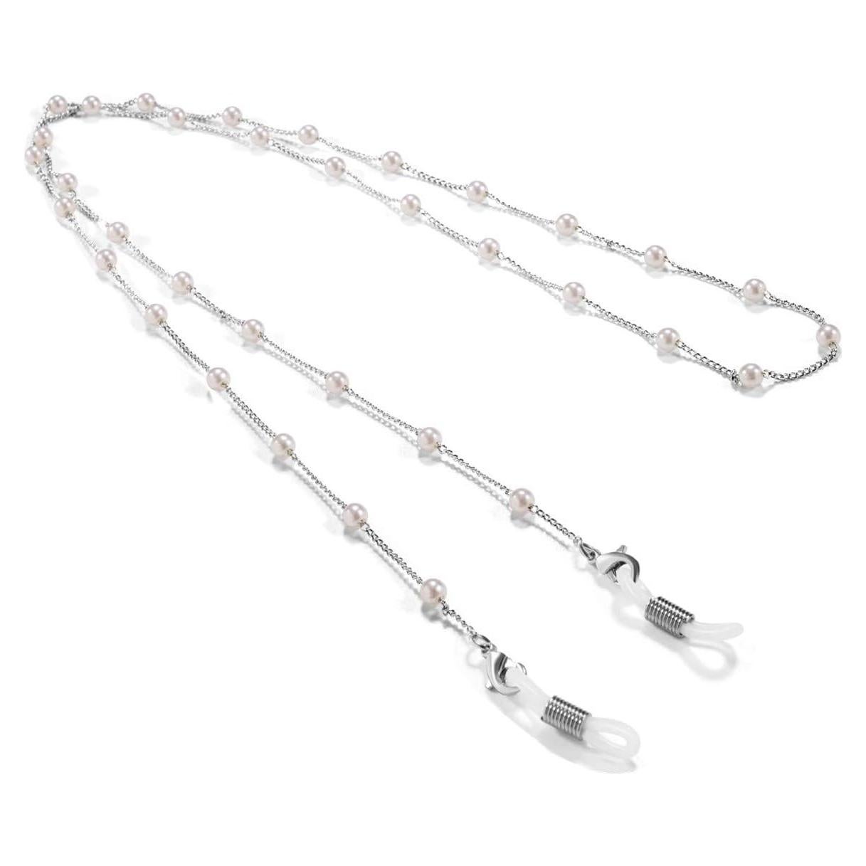 Cadena para Gafas Beaded Outman Plateada 68.83 cm