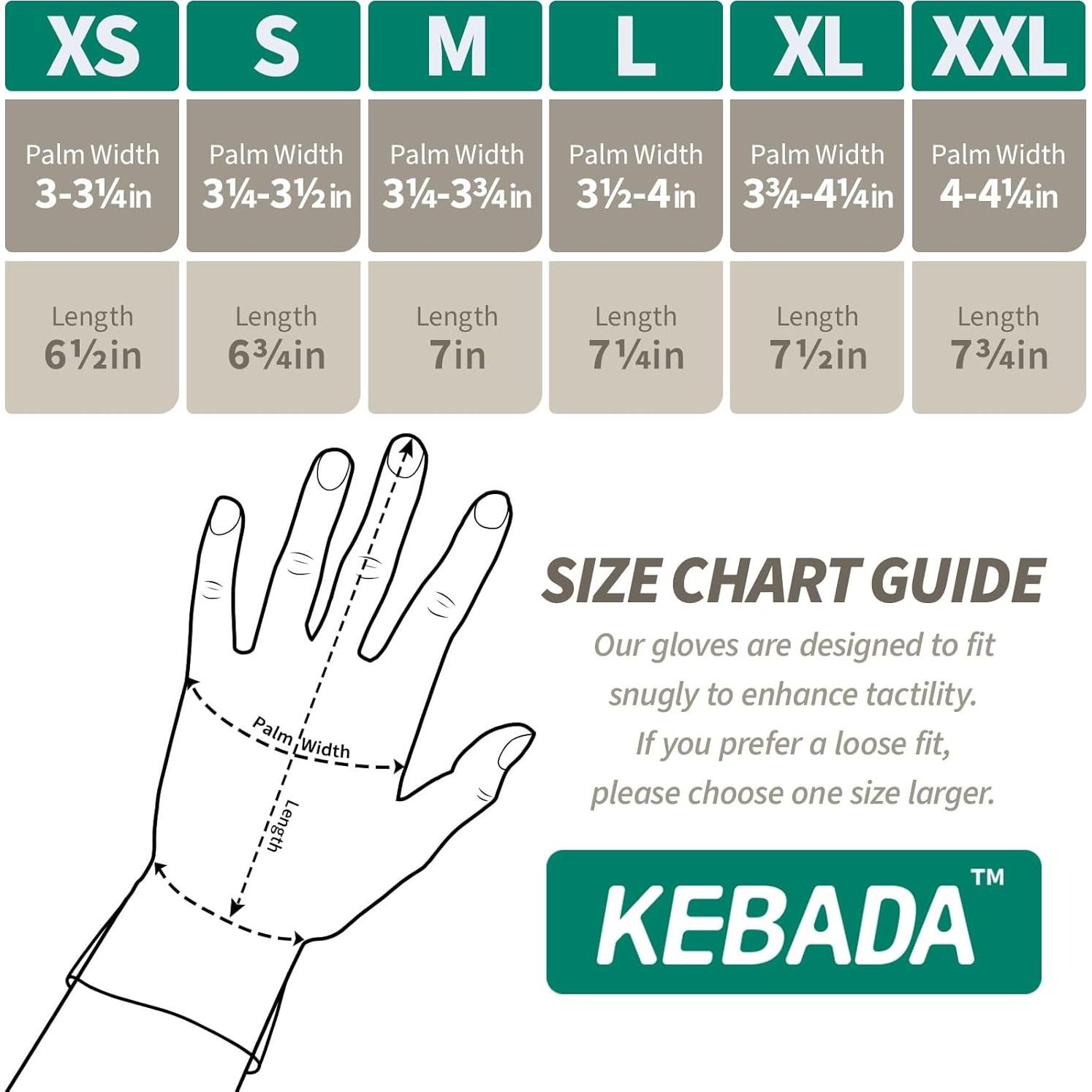 Guantes de Trabajo Kebada W1 Táctiles 12 Pares Medianos