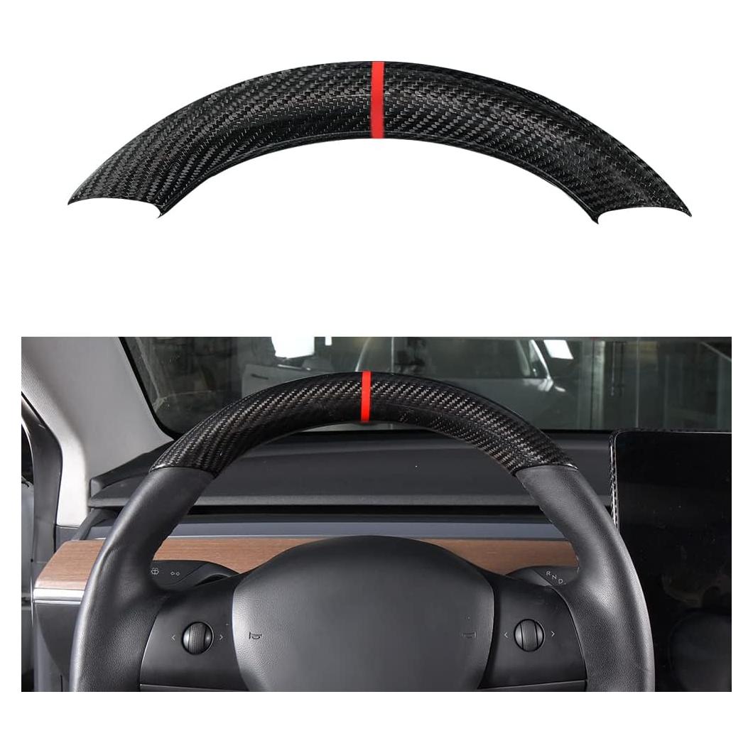 Cubierta de volante fibra de carbono Genérico Tesla Model 3/Y