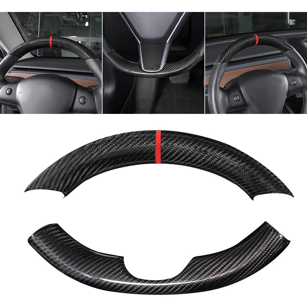 Cubierta de volante fibra de carbono Genérico Tesla Model 3/Y