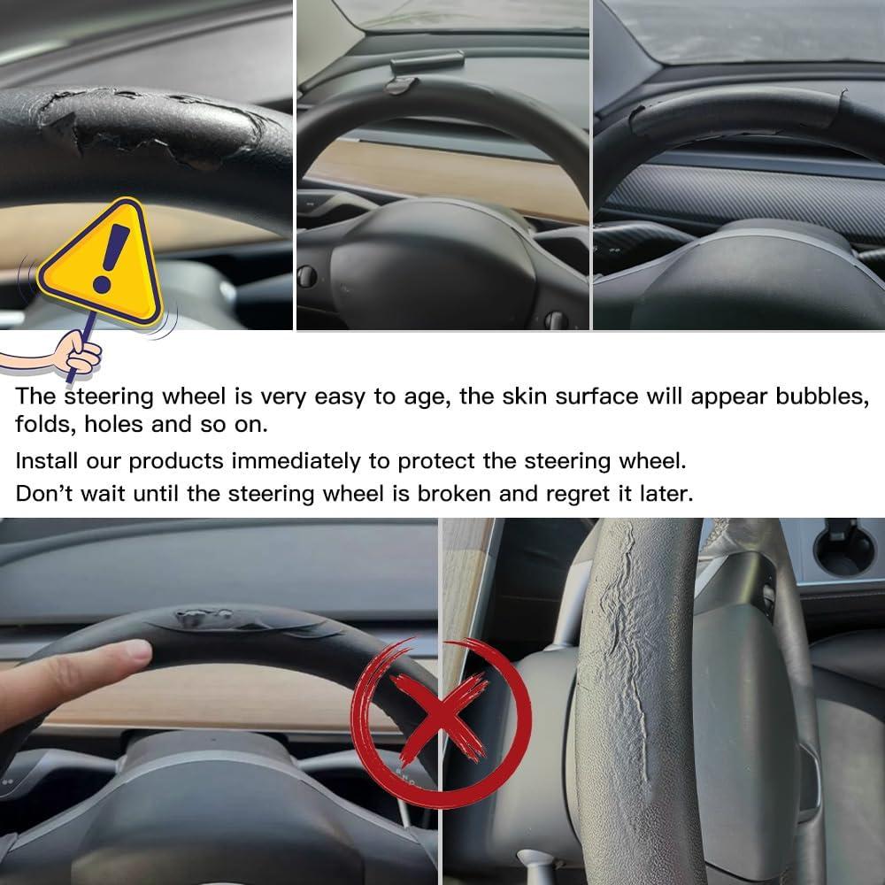 Cubierta de volante fibra de carbono Genérico Tesla Model 3/Y