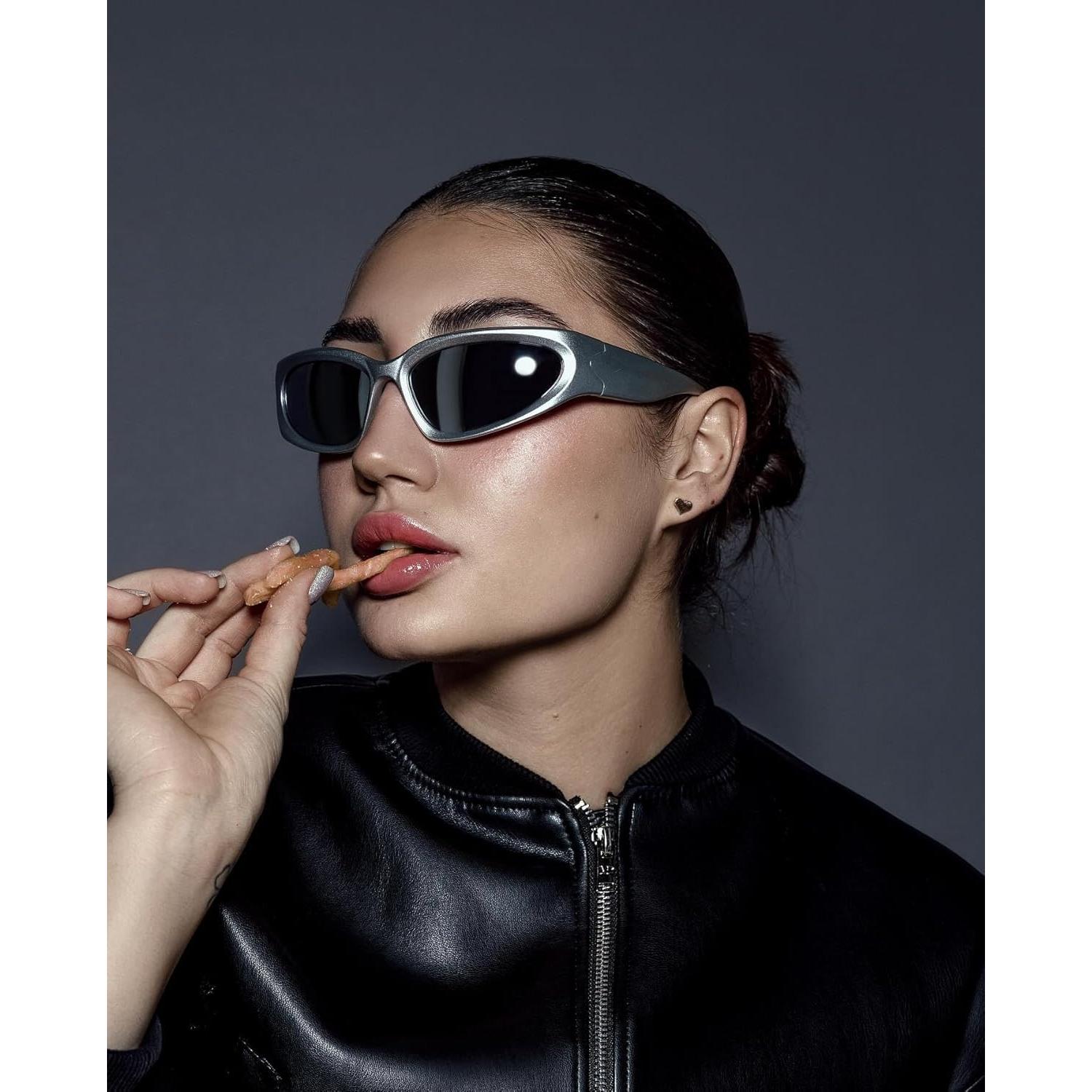 Gafas de sol envolventes GUVIVI con lente negra UV400