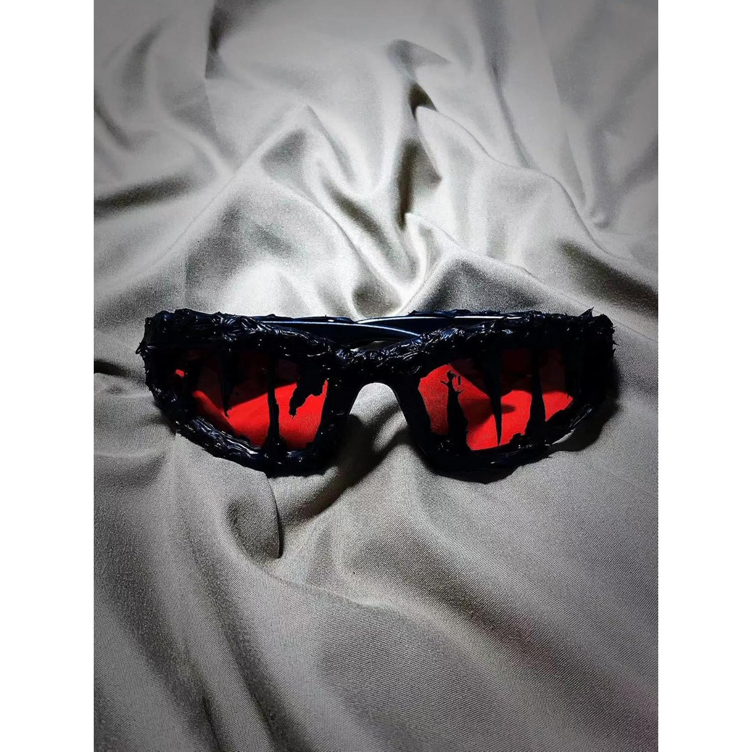 Gafas de sol GUVIVI ovaladas UV protección rojas