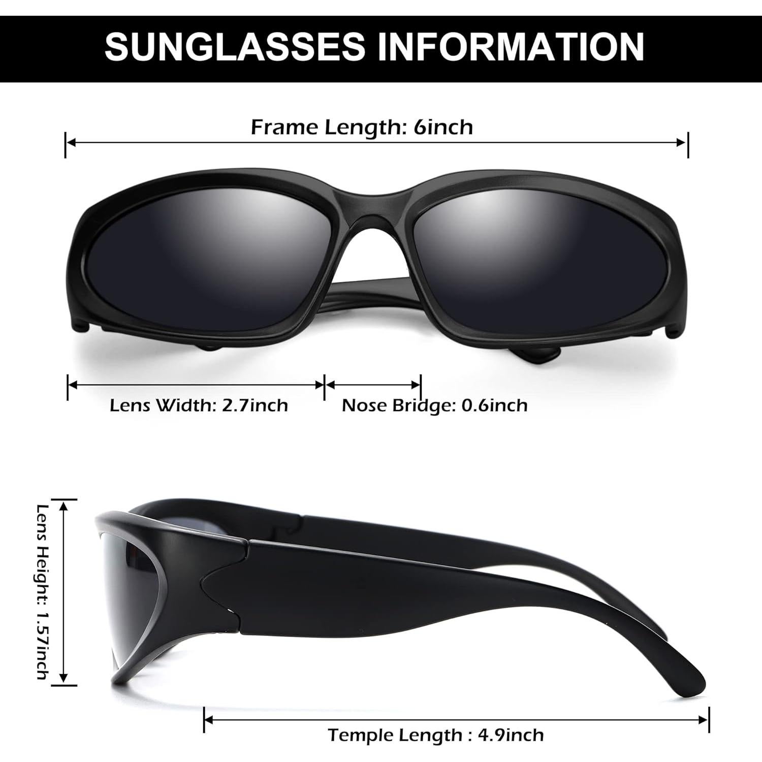 Gafas de sol GUVIVI envolventes UV 100% para hombres y mujeres