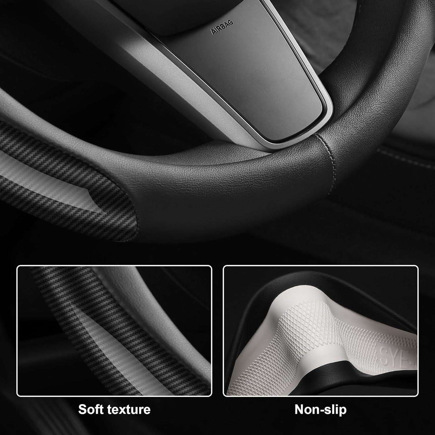 Cubierta de Volante de Coche GOHI YANDA 15" Cuero Nappa Negro