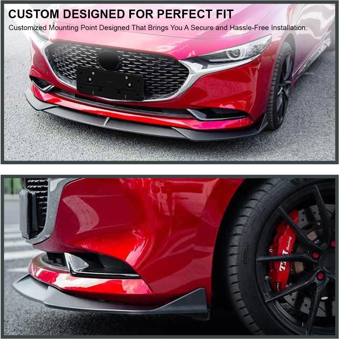Labio de Parachoques Frontal Spec-D Negro Mate Mazda 3 2019-2020