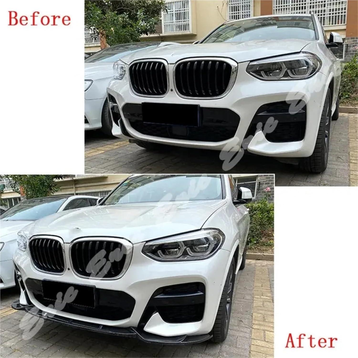 Spoiler Labio Frontal BMW X3 X4 G01 G02 2018-2021 Negro Brillante
