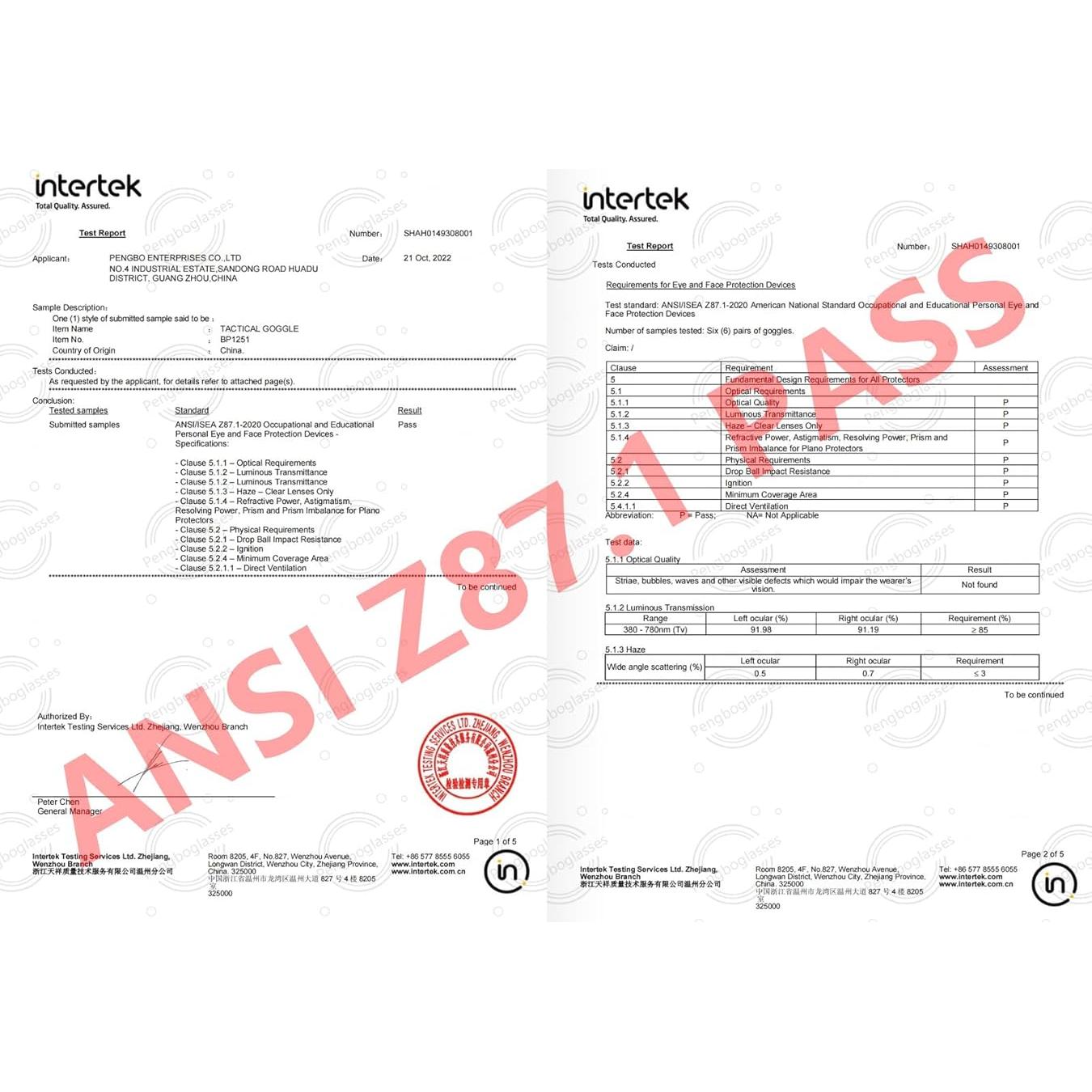 Gafas de Tiro LaneTop Anti Niebla Protección Ocular