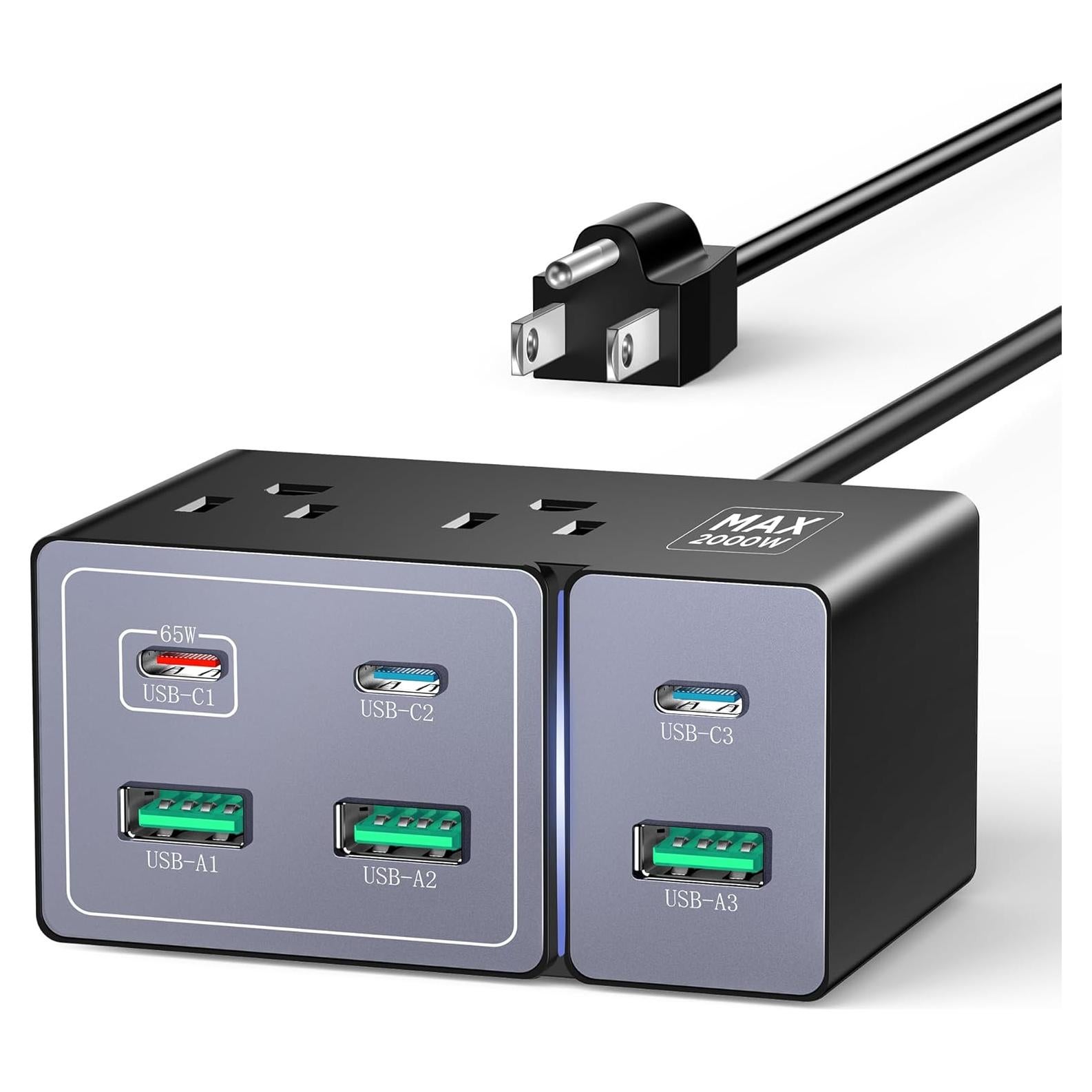 Estación de Carga USB C 8 Puertos 160W - Cargador GaN LS160