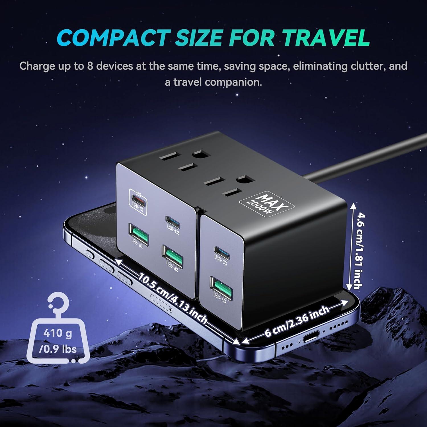 Estación de Carga USB C 8 Puertos 160W - Cargador GaN LS160