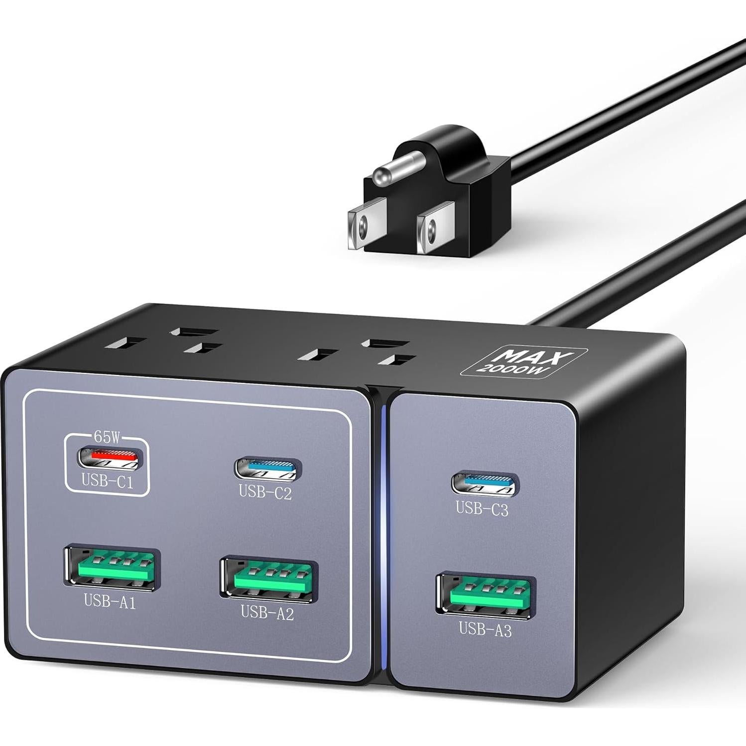 Estación de Carga USB C 8 Puertos 160W - Cargador GaN LS160