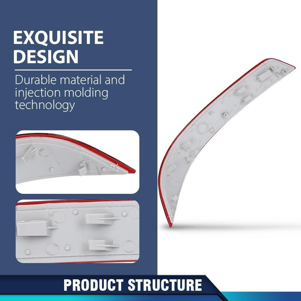 Reflectores Parachoques Trasero PIT66 Rojo para Benz GL-Class 2010-2012