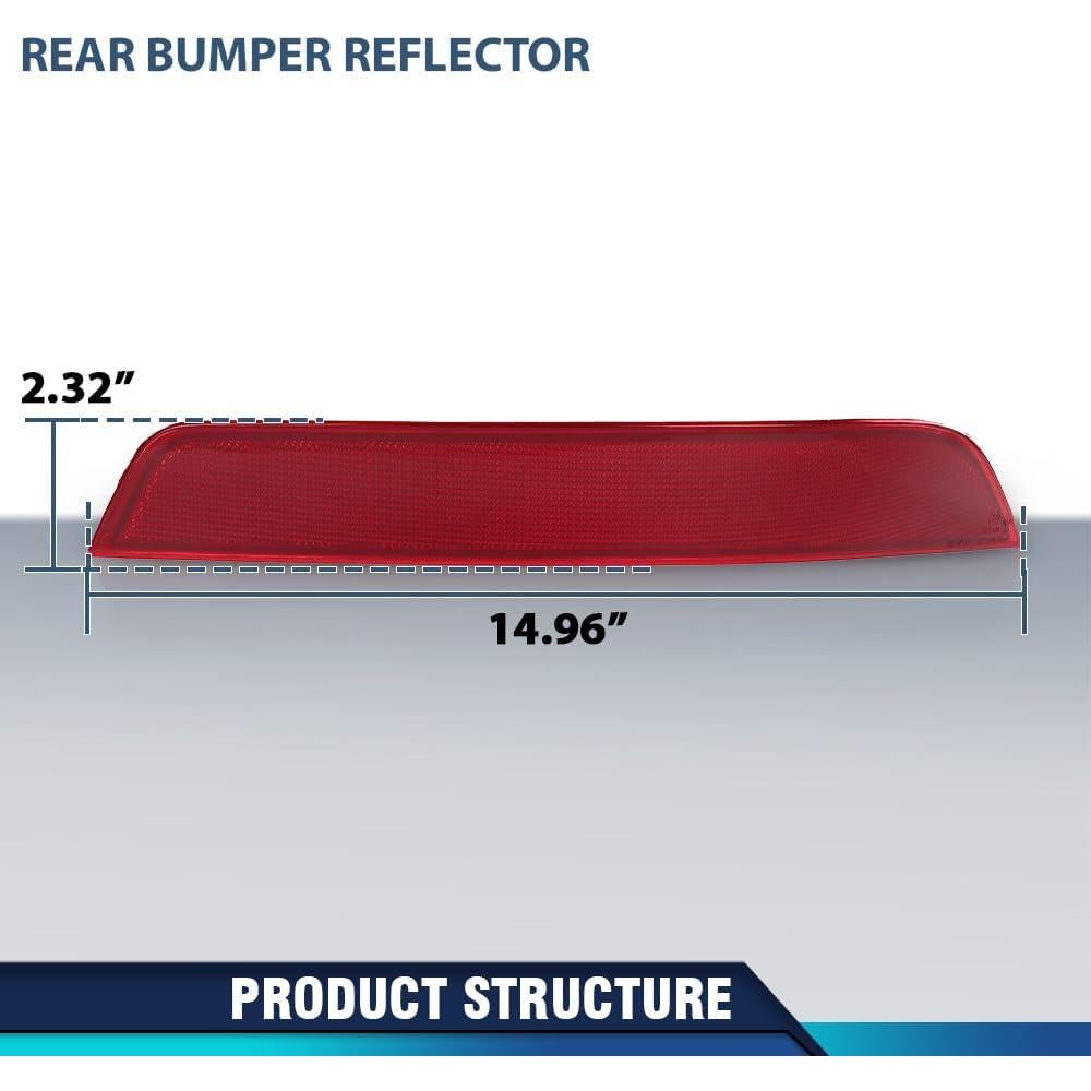 Reflectores Parachoques Trasero PIT66 Rojo para Benz GL-Class 2010-2012