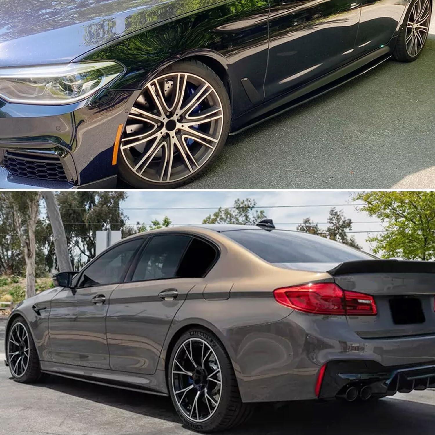 Faldones Laterales Compatibles PSLG G30 G31 F90 M5 Negro Brillante