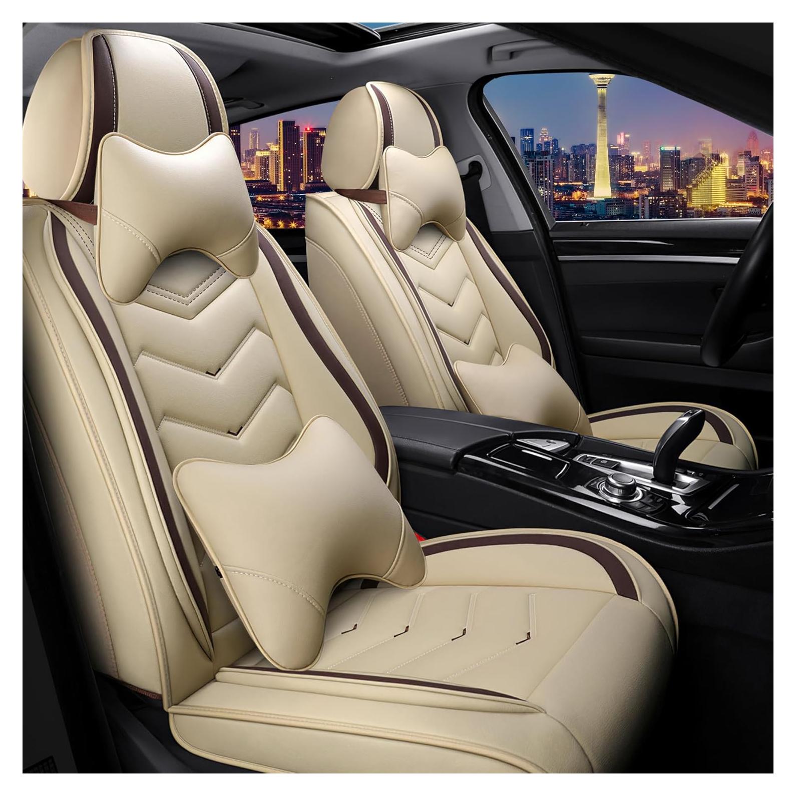 Fundas de Asiento BMW X5 2005-2025 CTDS Lujo 2 Asientos Beige