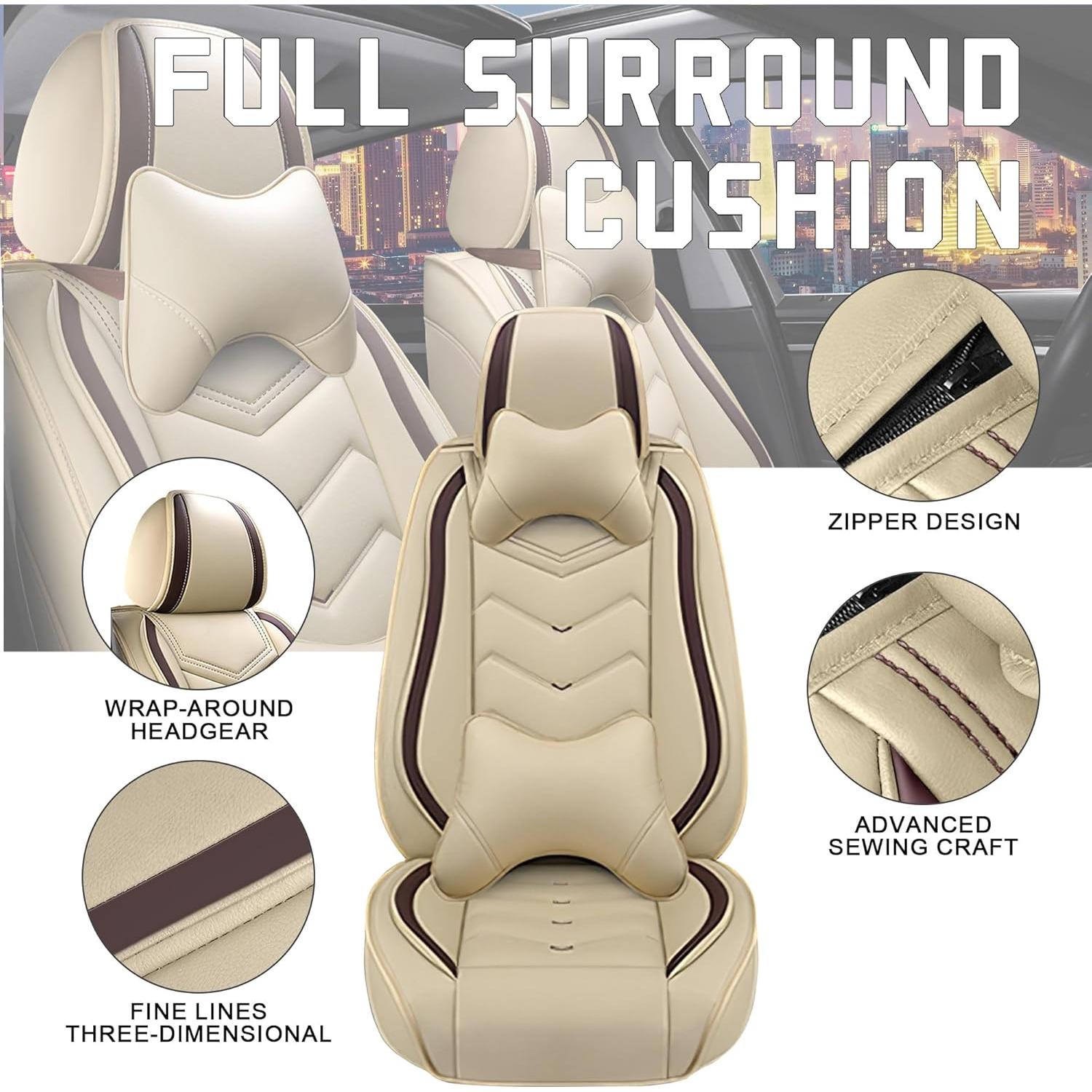 Fundas de Asiento BMW X5 2005-2025 CTDS Lujo 2 Asientos Beige
