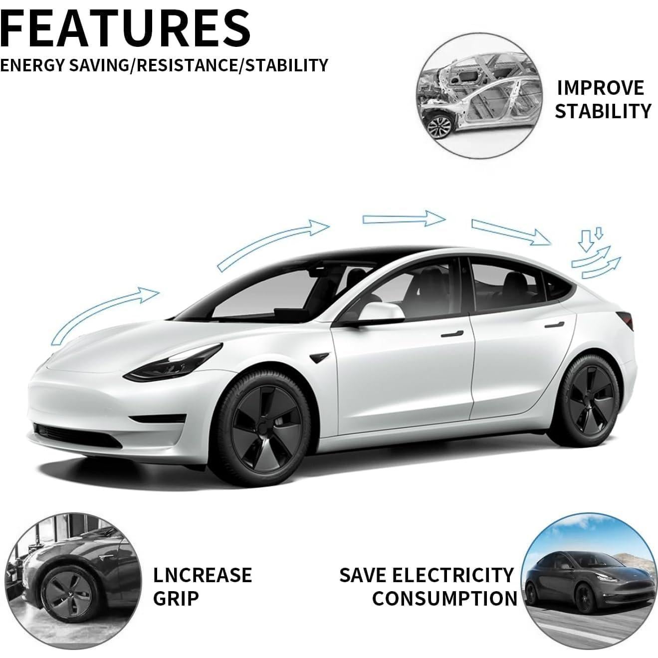 Spoiler Trasero para Tesla Model Y 2020-2024 Fibra de Carbono