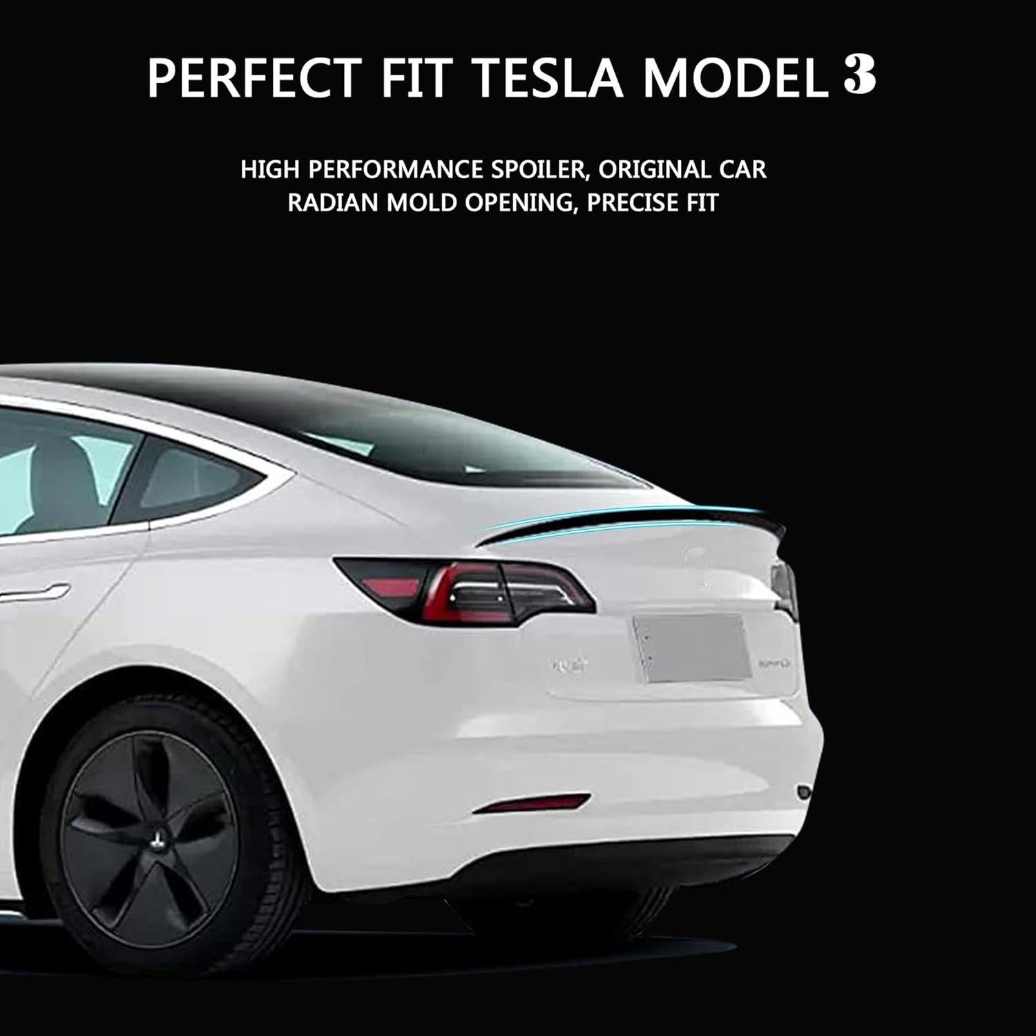 Spoiler Trasero para Tesla Model 3 2016-2023 TOPABYTE Carbono