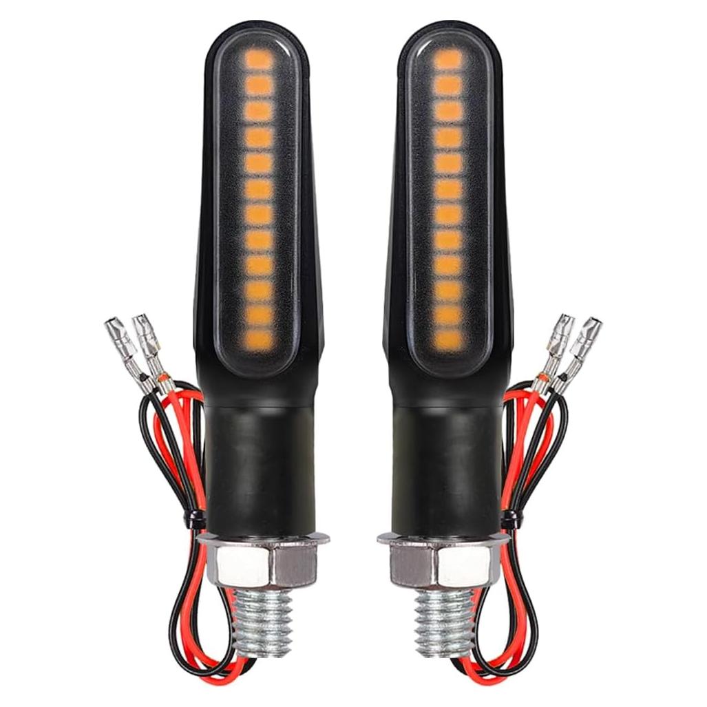 Indicadores de Giro LED Ámbar BlyilyB para Motocicleta - Paquete de 2