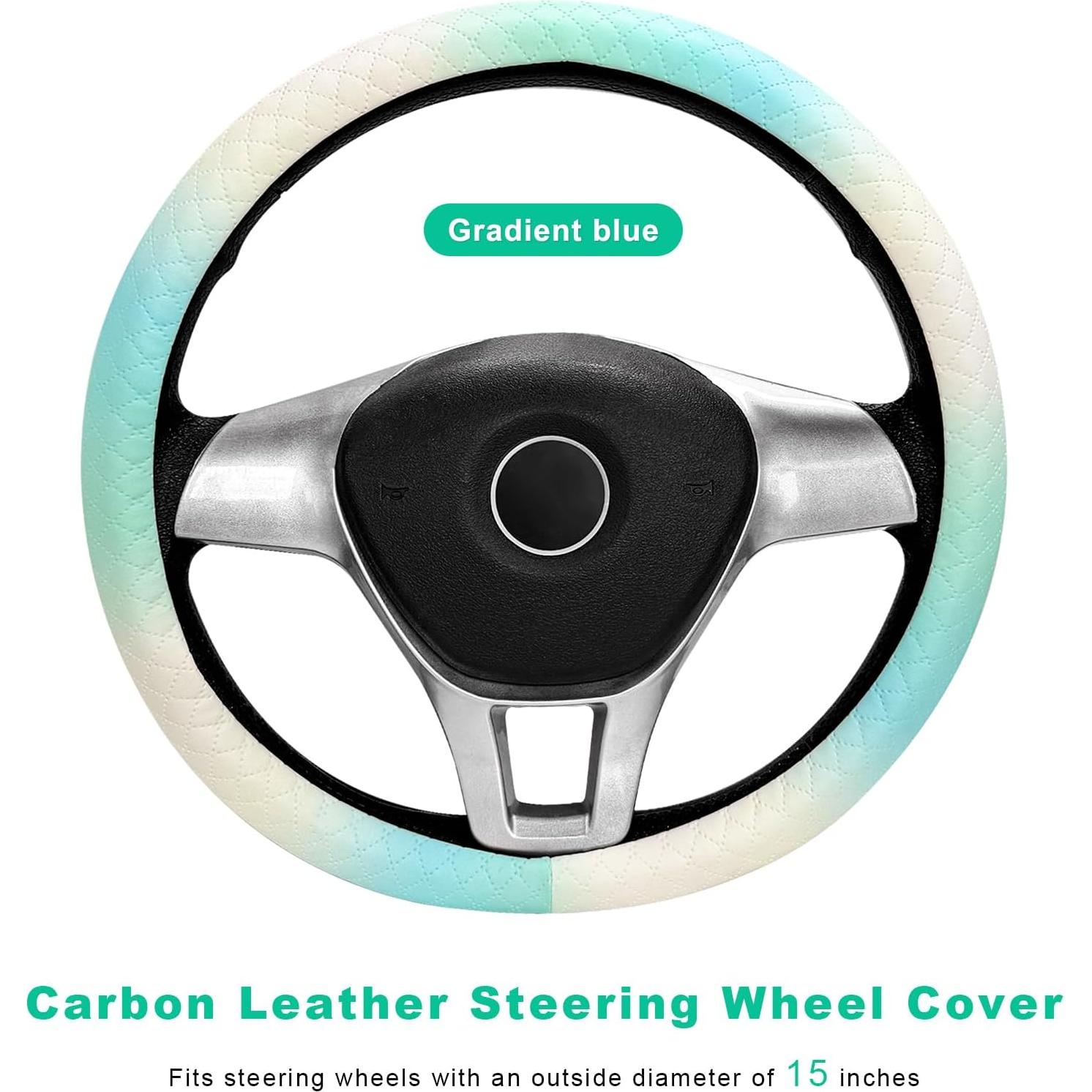 Funda de Volante YTFRL 38 cm Cuero Antideslizante Azul Gradiente