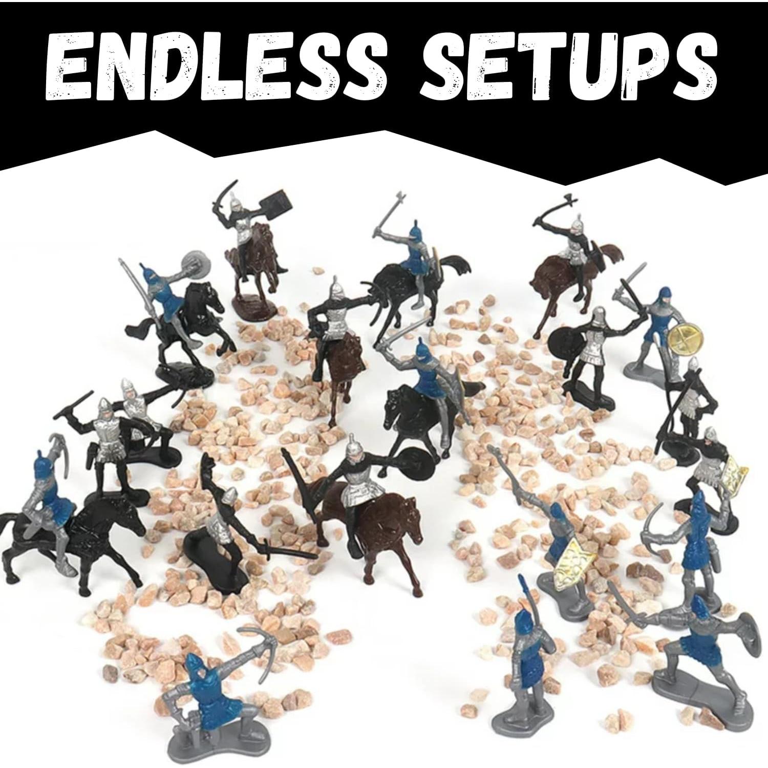 Figuras Medievales Liberty Imports - 42 Caballeros y Dragones