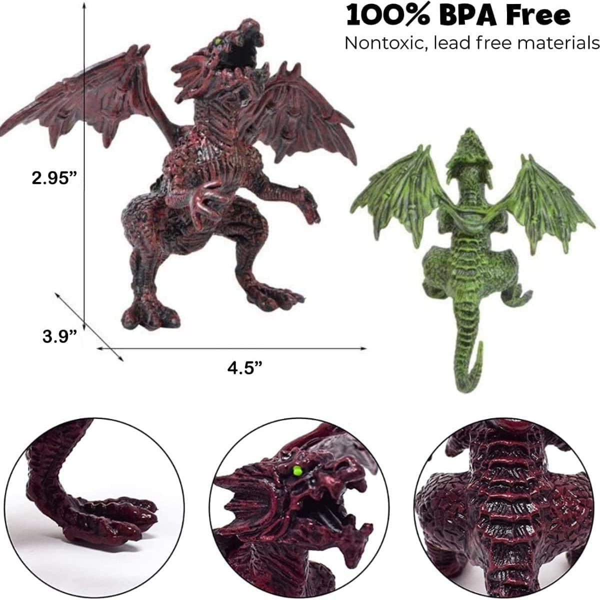 Figuras Medievales Liberty Imports - 42 Caballeros y Dragones