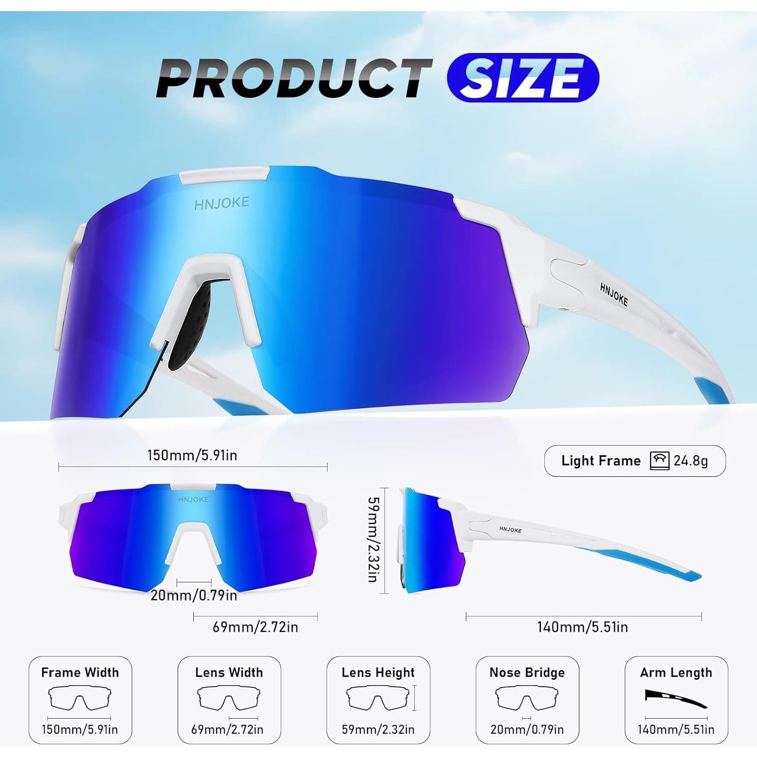 Gafas de sol deportivas UV400 Polarizadas para ciclismo