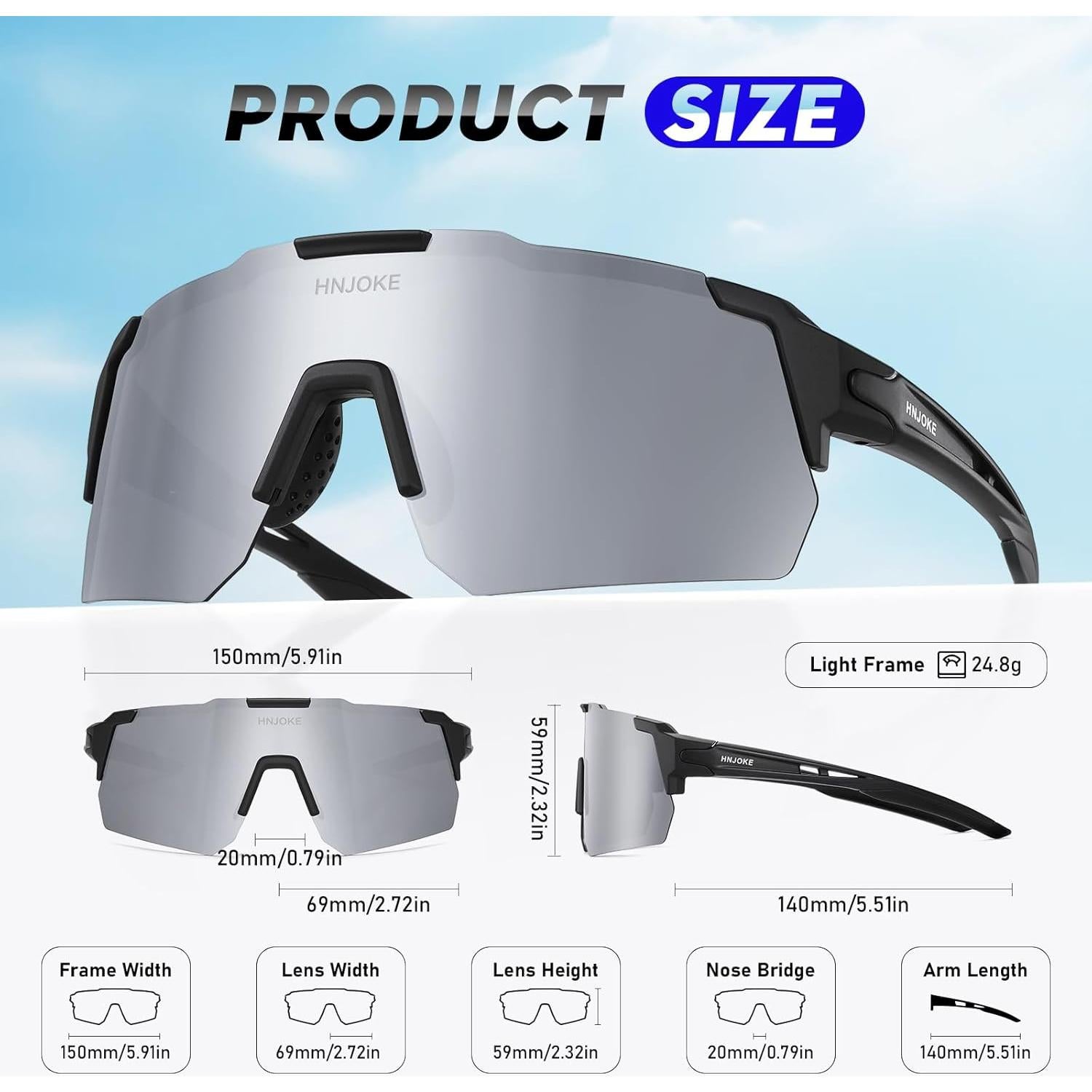 Gafas de sol deportivas UV400 Polarizadas para ciclismo