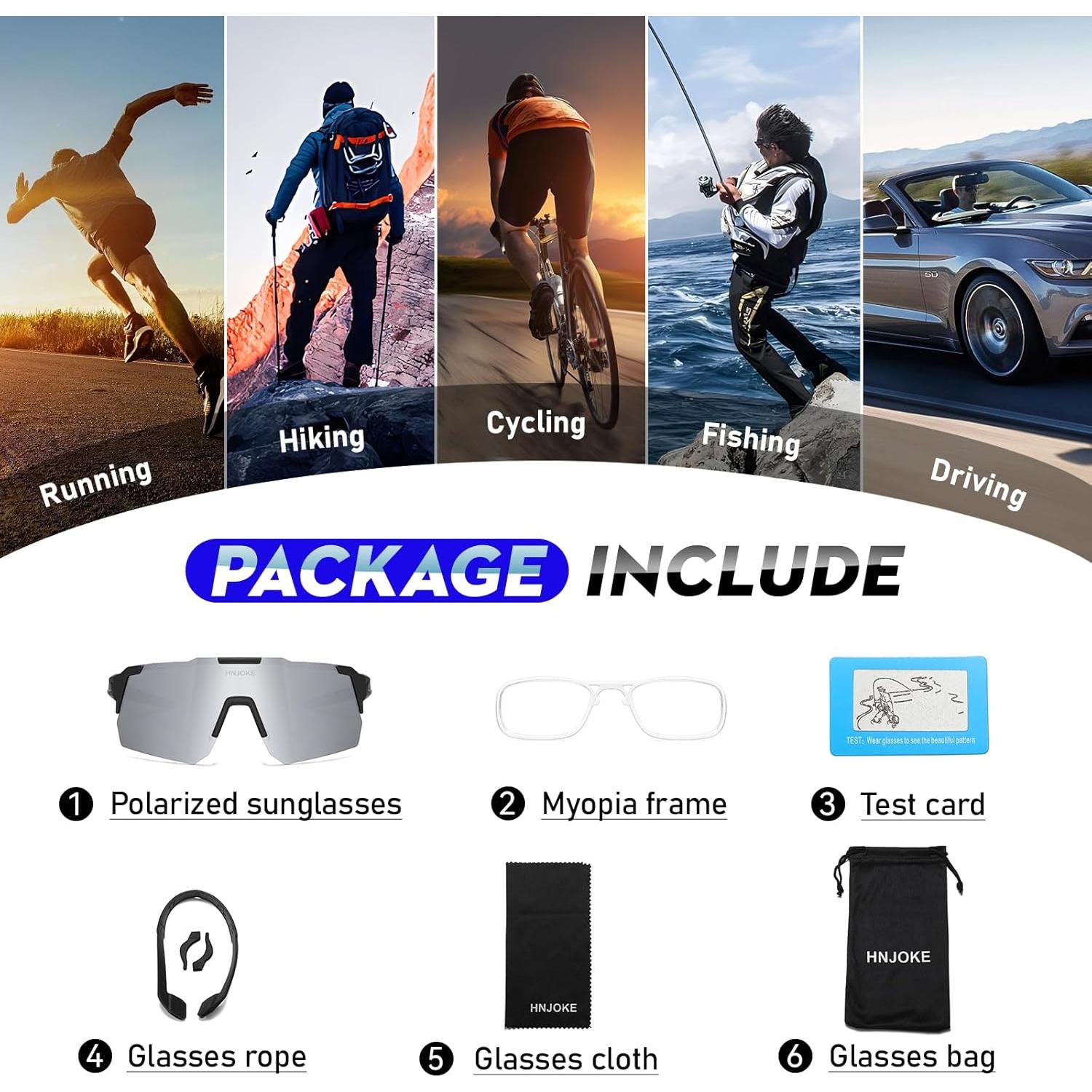 Gafas de sol deportivas UV400 Polarizadas para ciclismo