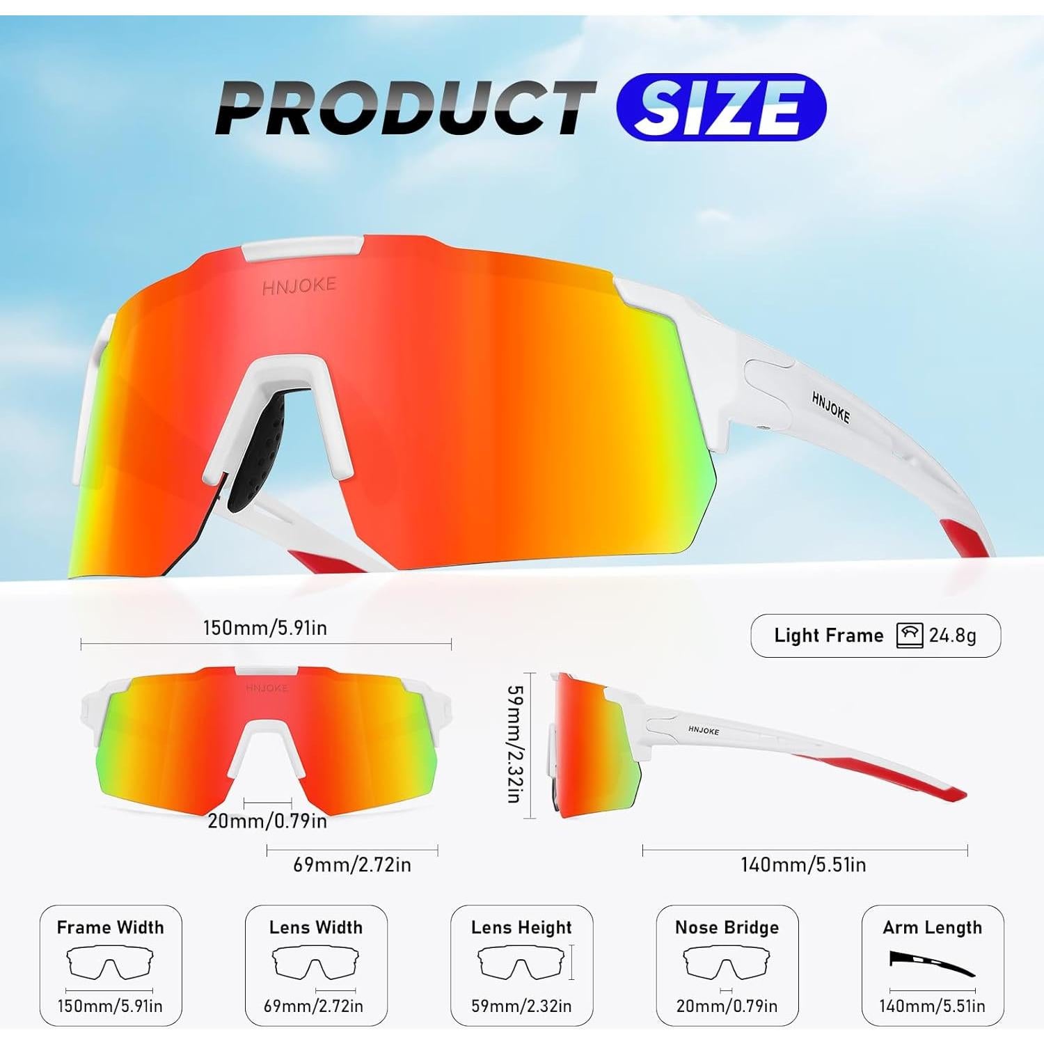 Gafas de sol deportivas UV400 Polarizadas para Ciclismo