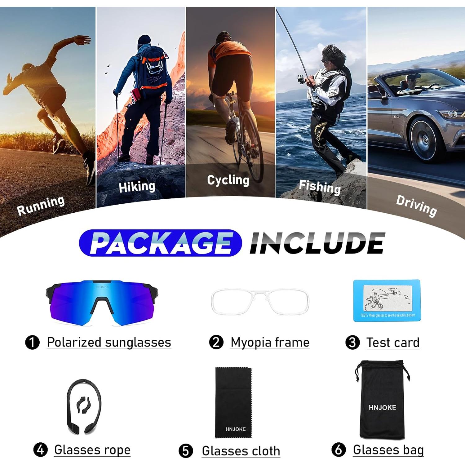 Gafas de sol deportivas Polarizadas UV400 para ciclismo