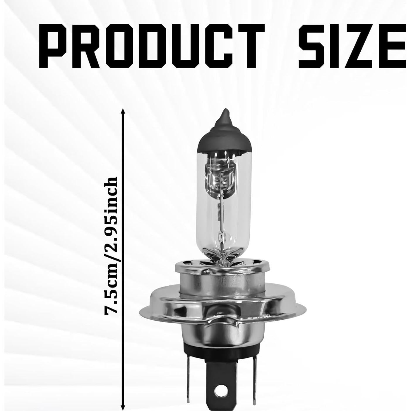2 Bombillas Halógenas H4-55W QKYS para Automóvil 12V Blanco