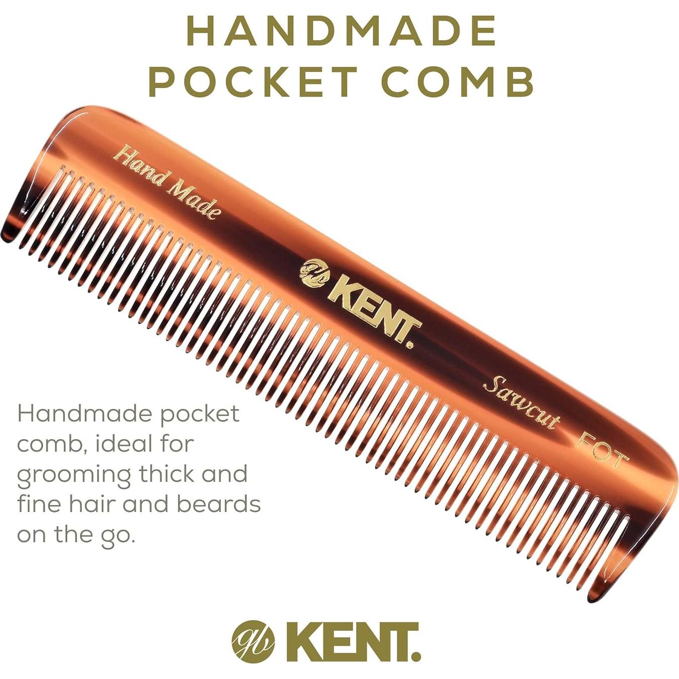 Peine de Barba Kent A FOT Hecho a Mano 11.43 cm Viaje