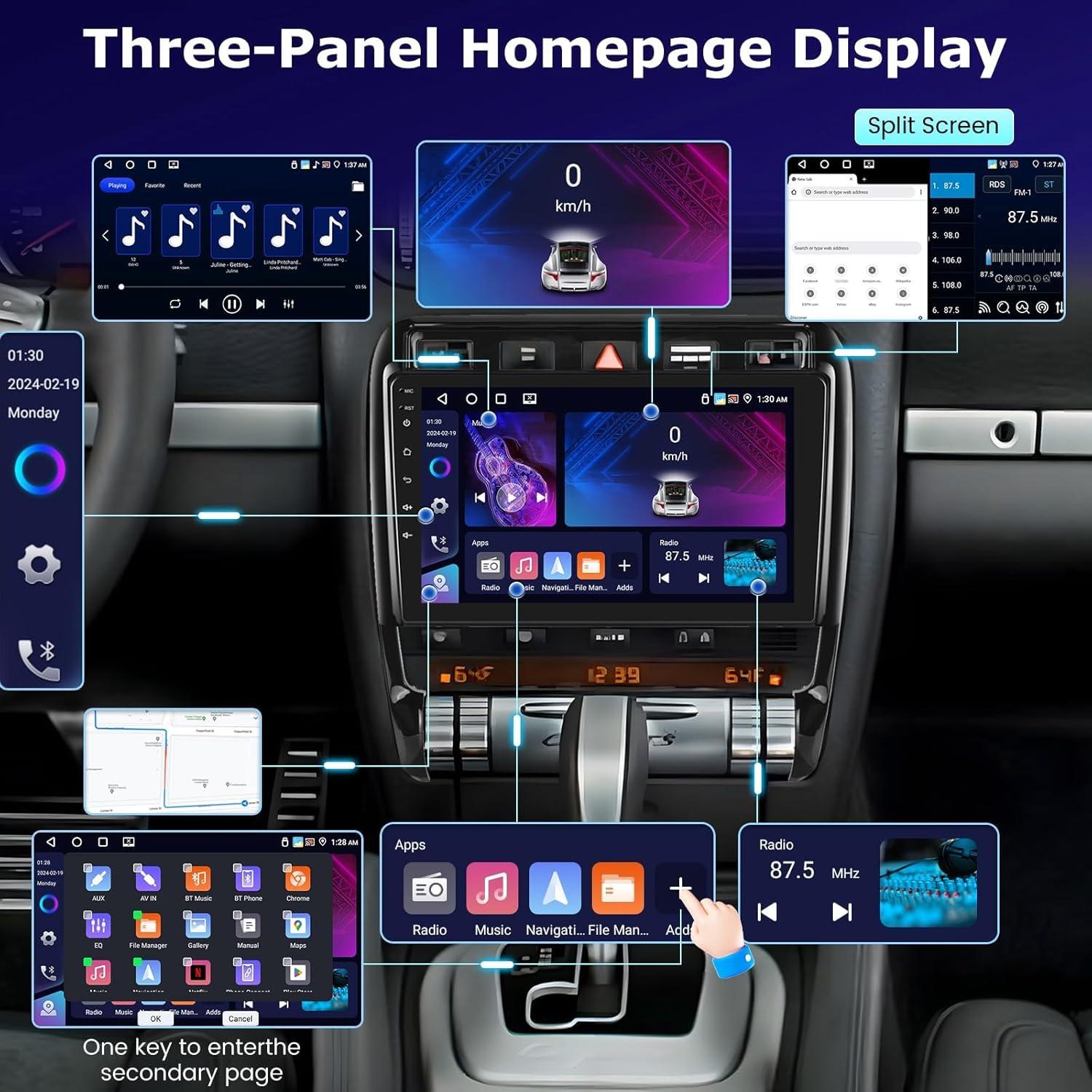 Estéreo Android NHOPEEW 9" para Porsche Cayenne 2002-2010