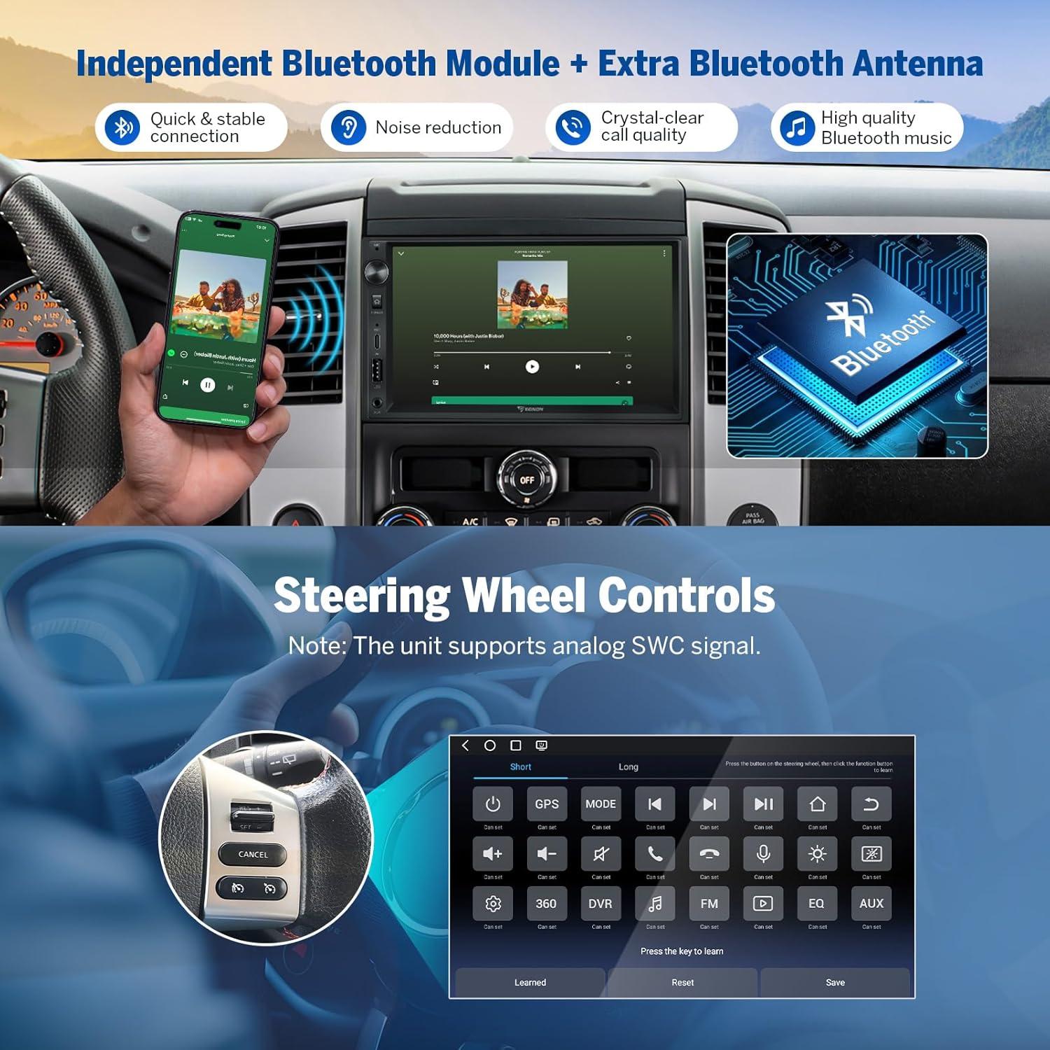 Estéreo de Coche Eonon UX7 7" Android 14 Doble Din Bluetooth