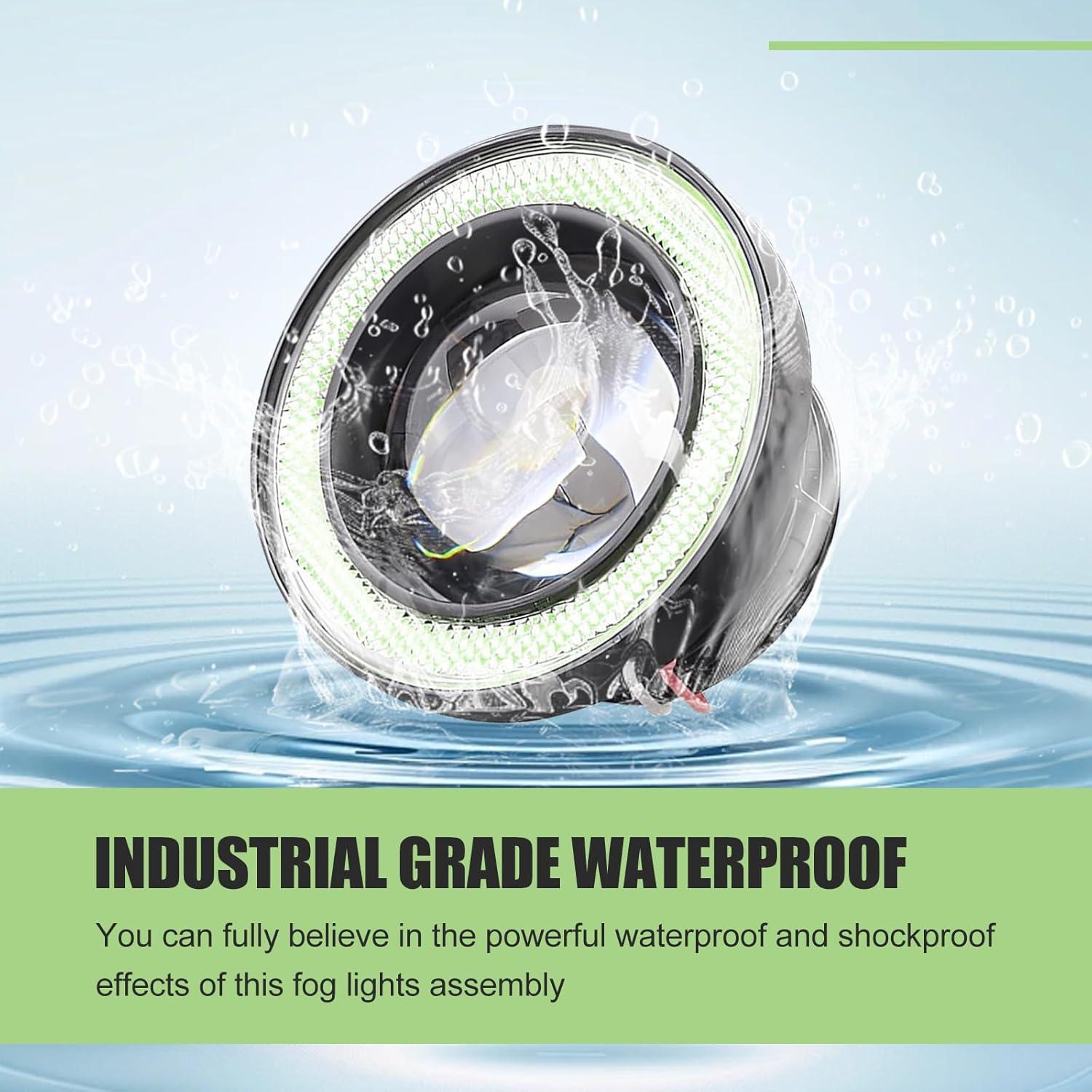 Luz de Niebla LED Grandí Redonda 7.6 cm Azul Hielo 2 Piezas